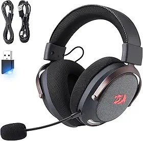 Headset Gamer Redragon Arrow Preto 7.1 Surround Virtual USB Tipo-C Microfone Removível Drivers 53mm H858