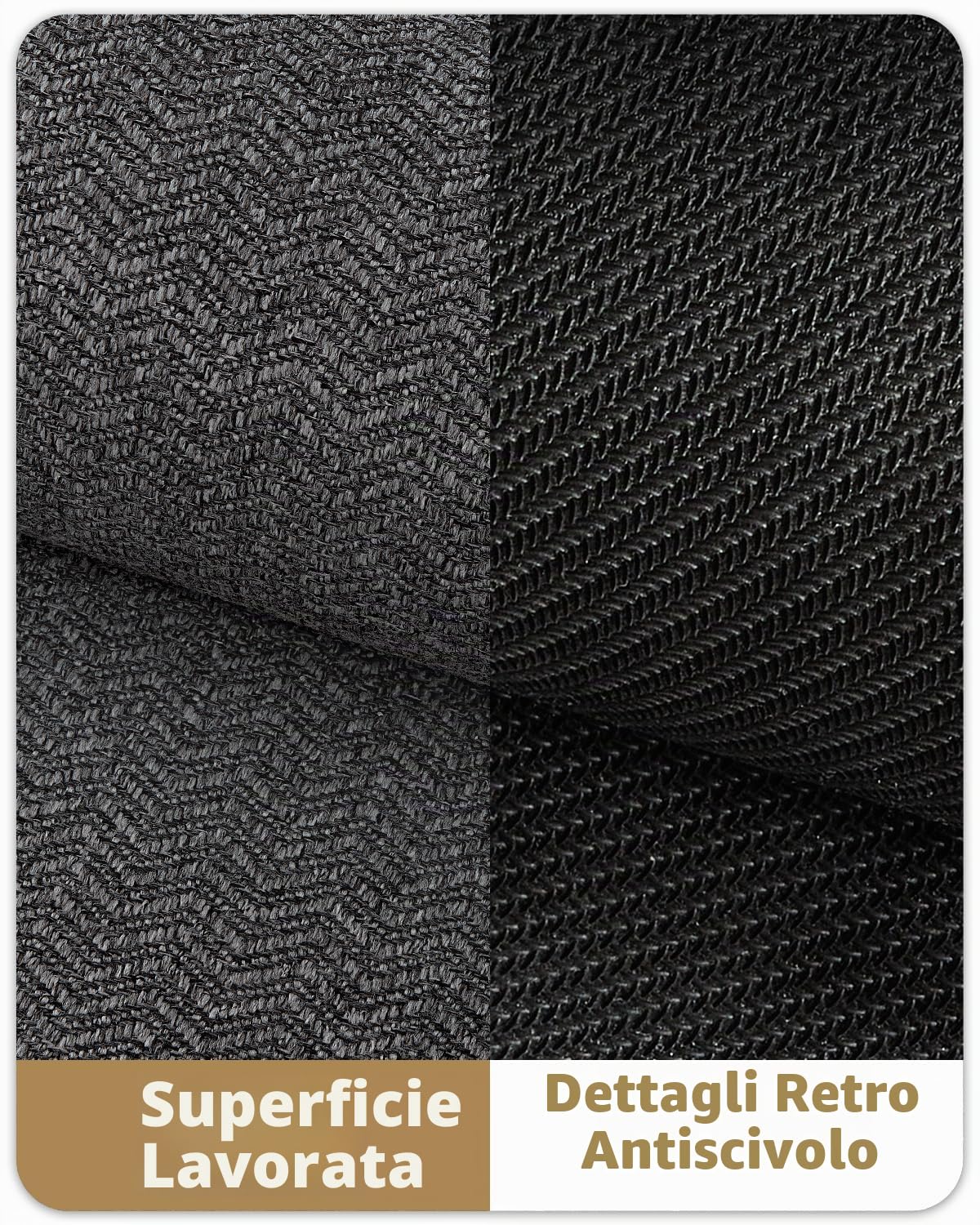 COLOR&GEOMETRY Zerbino Ingresso Interno 60 x 120 cm, Tappeto Ingresso Grande Antiscivolo Assorbente, Tappeto Porta Ingresso Lavabile, Grigio Scuro