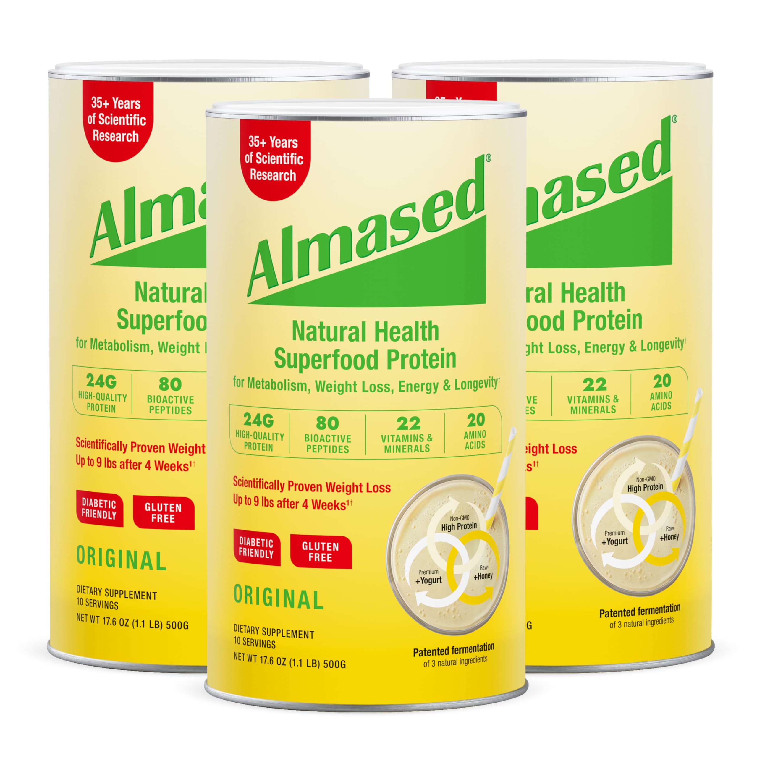 Amazon.com: Almased Meal Replacement Shake - Low-Glycemic High
