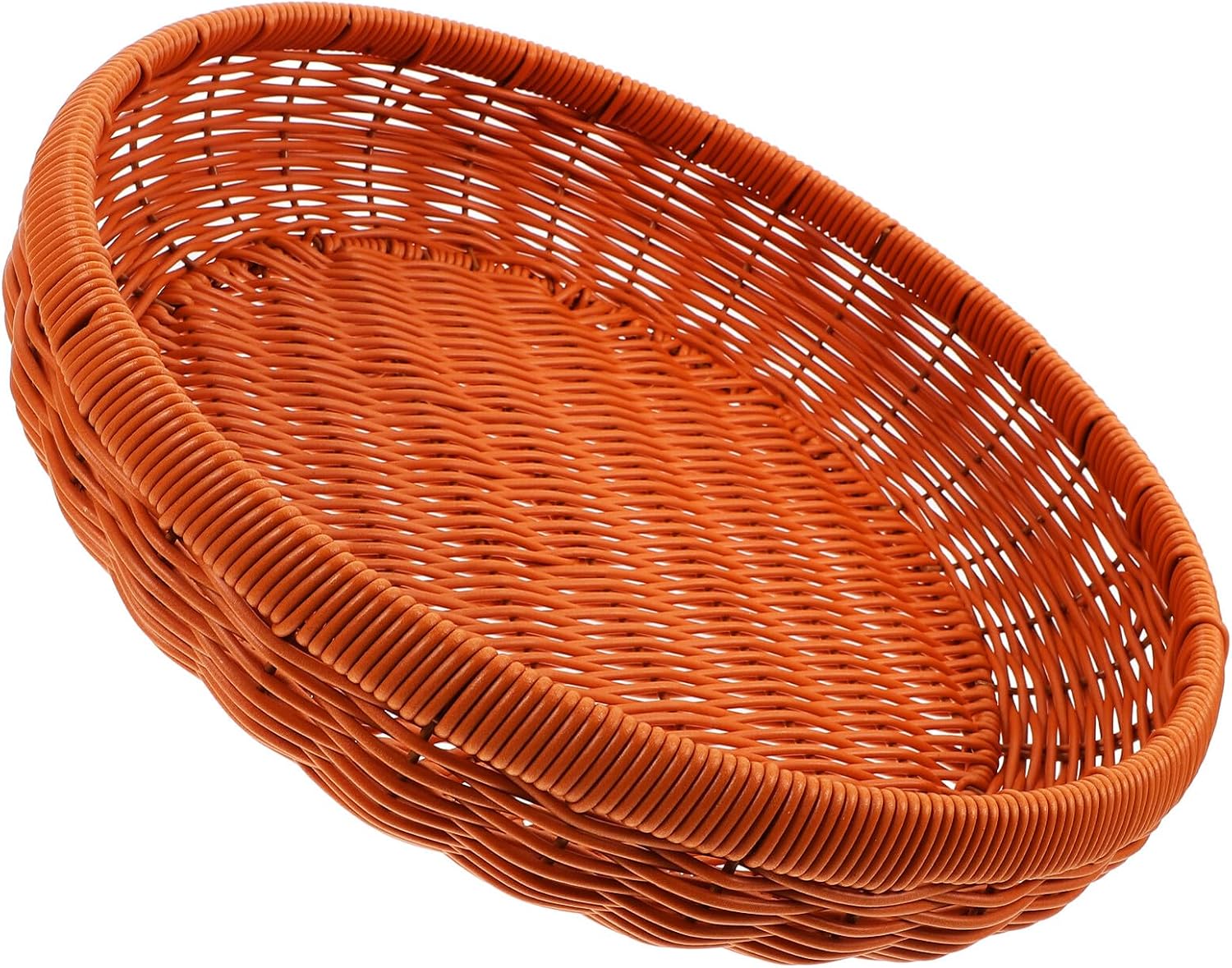 Woven Basket Tray for Fruit and Bread, PP Iron