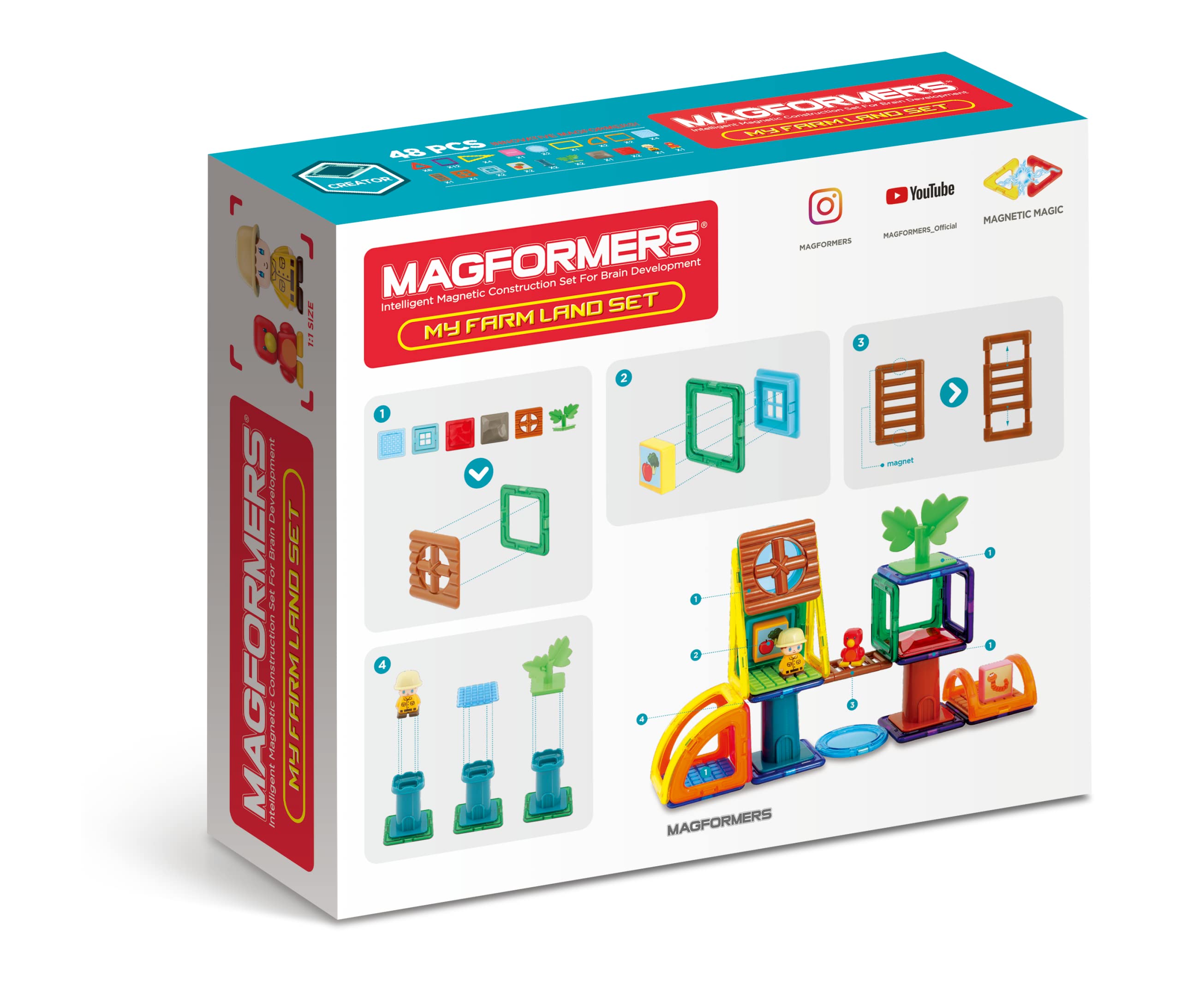 MAGFORMERS My Farm Land Set