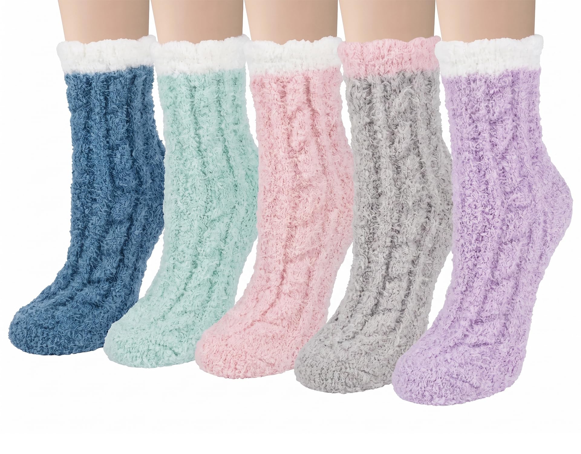 Loritta Fuzzy Socks for Women, Soft Cozy Fluffy Christmas Socks