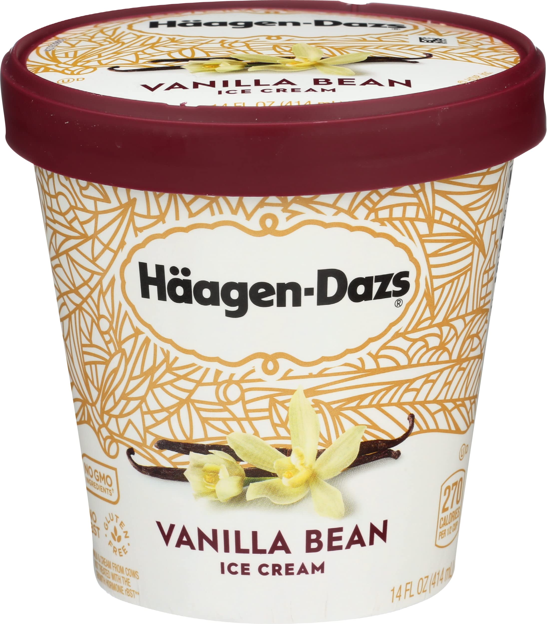 Haagen-Dazs Ice Cream, Vanilla Bean, 14 oz (Frozen)