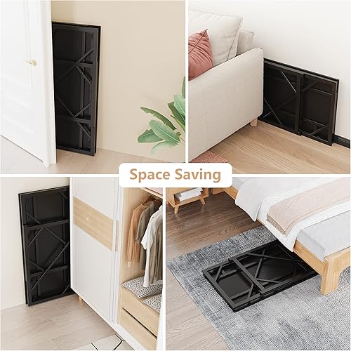 Miniatura 7 de Elephance Escritorio plegable para computadora de 40 pulgadas no necesita montaje plegable pequeño escritorio de oficina en casa escritorio de