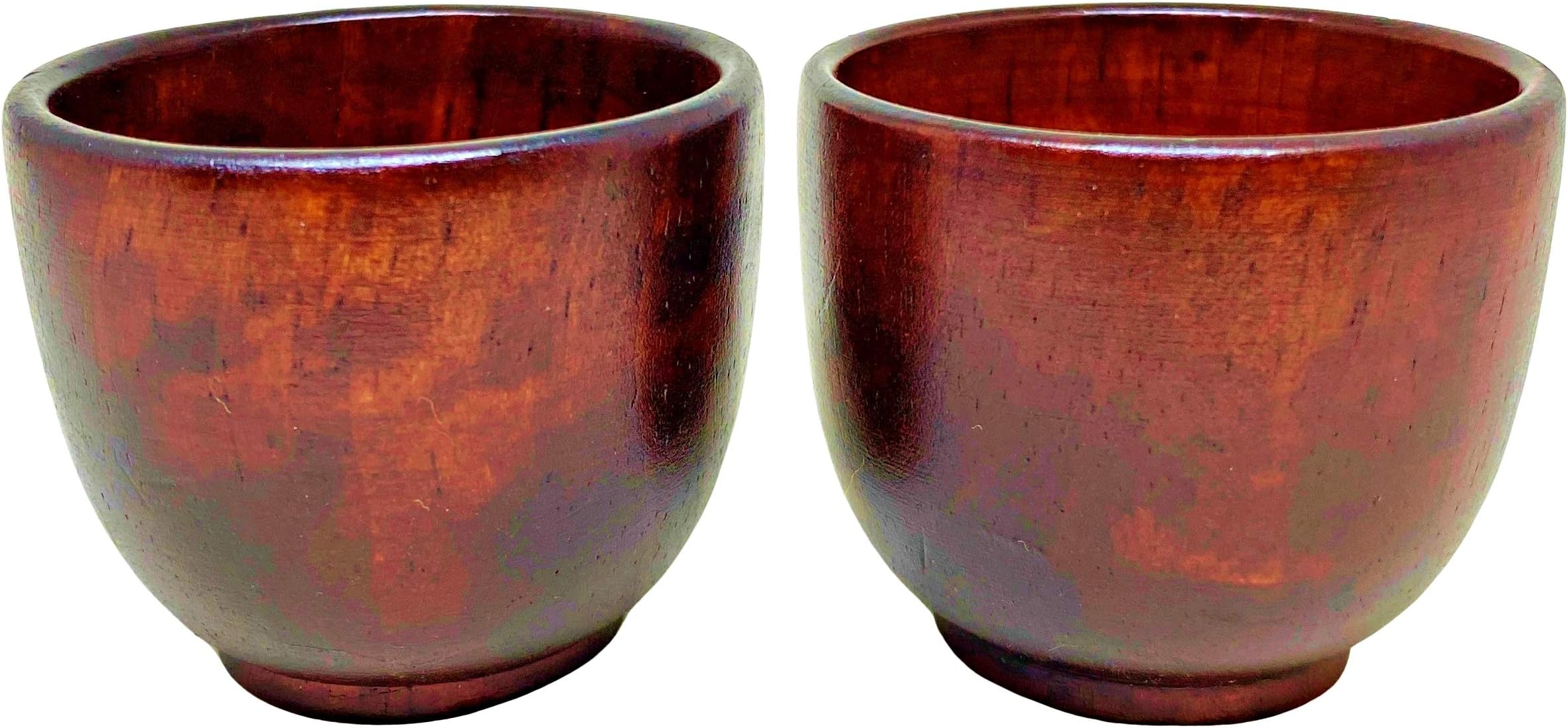 Wooden Shot Glasses with Gift box – Handmade Wood Sake Cups Set for Tea, Soju, Liquor and Camping – Traditional Korean Jujube Tree Small Wooden Mug