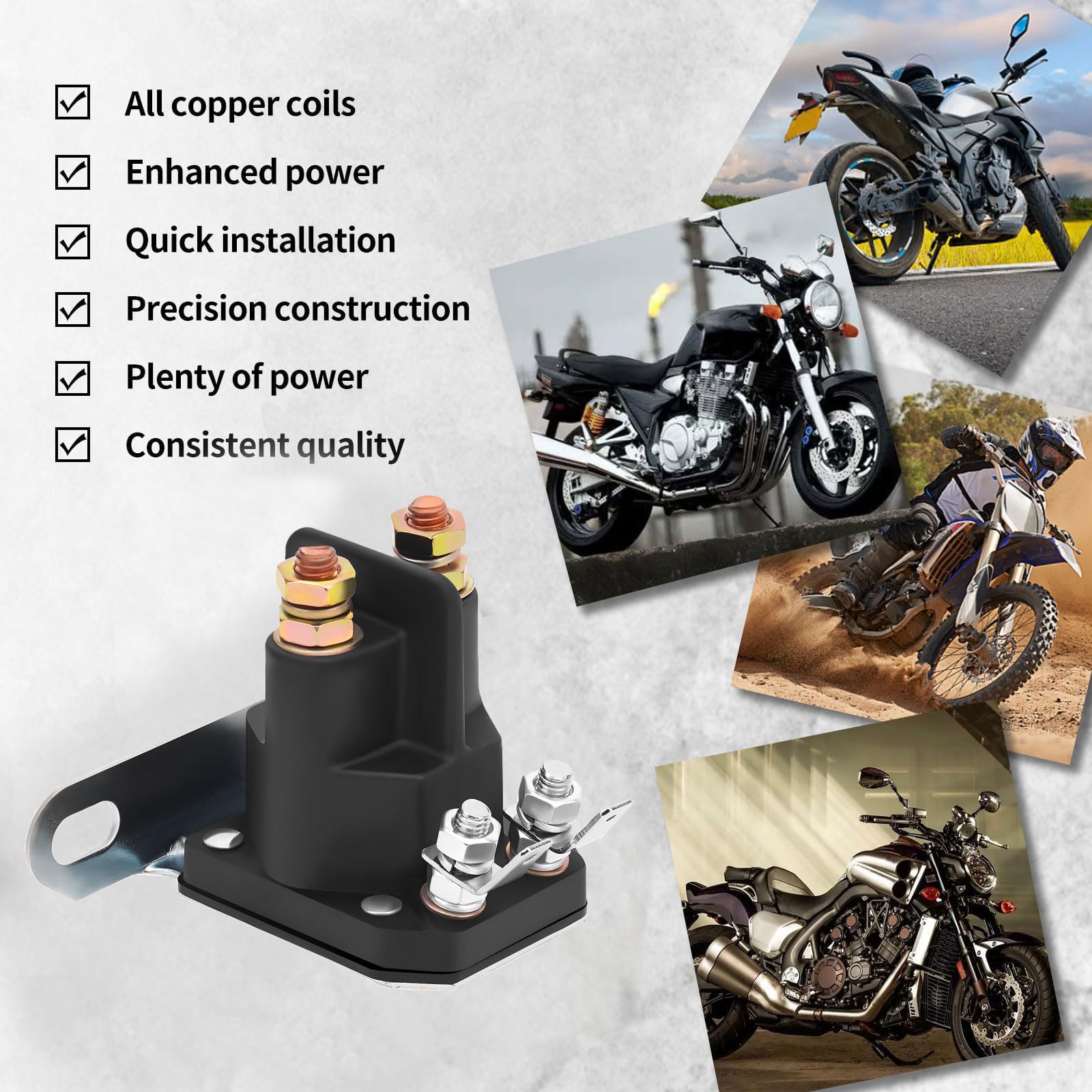 Relè solenoide per Polaris ATP 330 500/Polaris MAGNUM 330 2x4 4x4/Polaris SCRAMBLER 500/Polaris SPORTSMAN 400 600 700 800 6x6