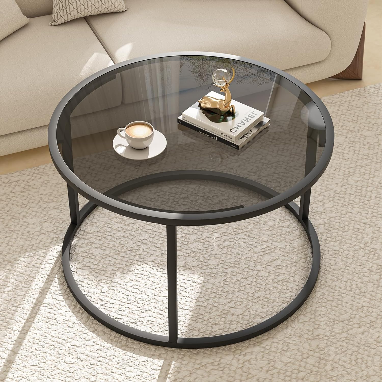Glass Coffee Table Modern Center Table