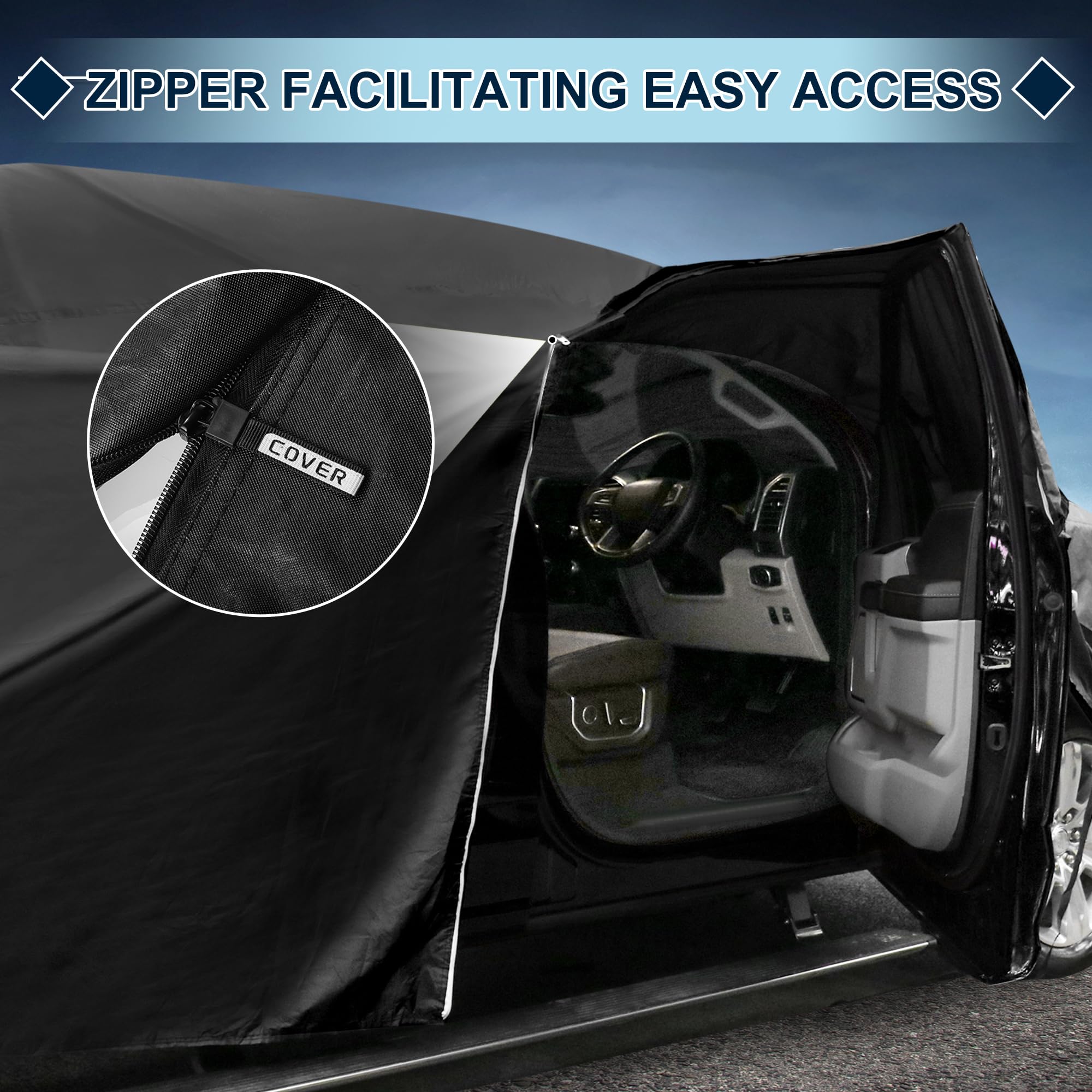 ATOCOVER Car Cover Waterproof Custom Fit for Ford Fiesta Notchback 2008-2022 All Weather for Automobiles Outdoor Snow Sun — view 7