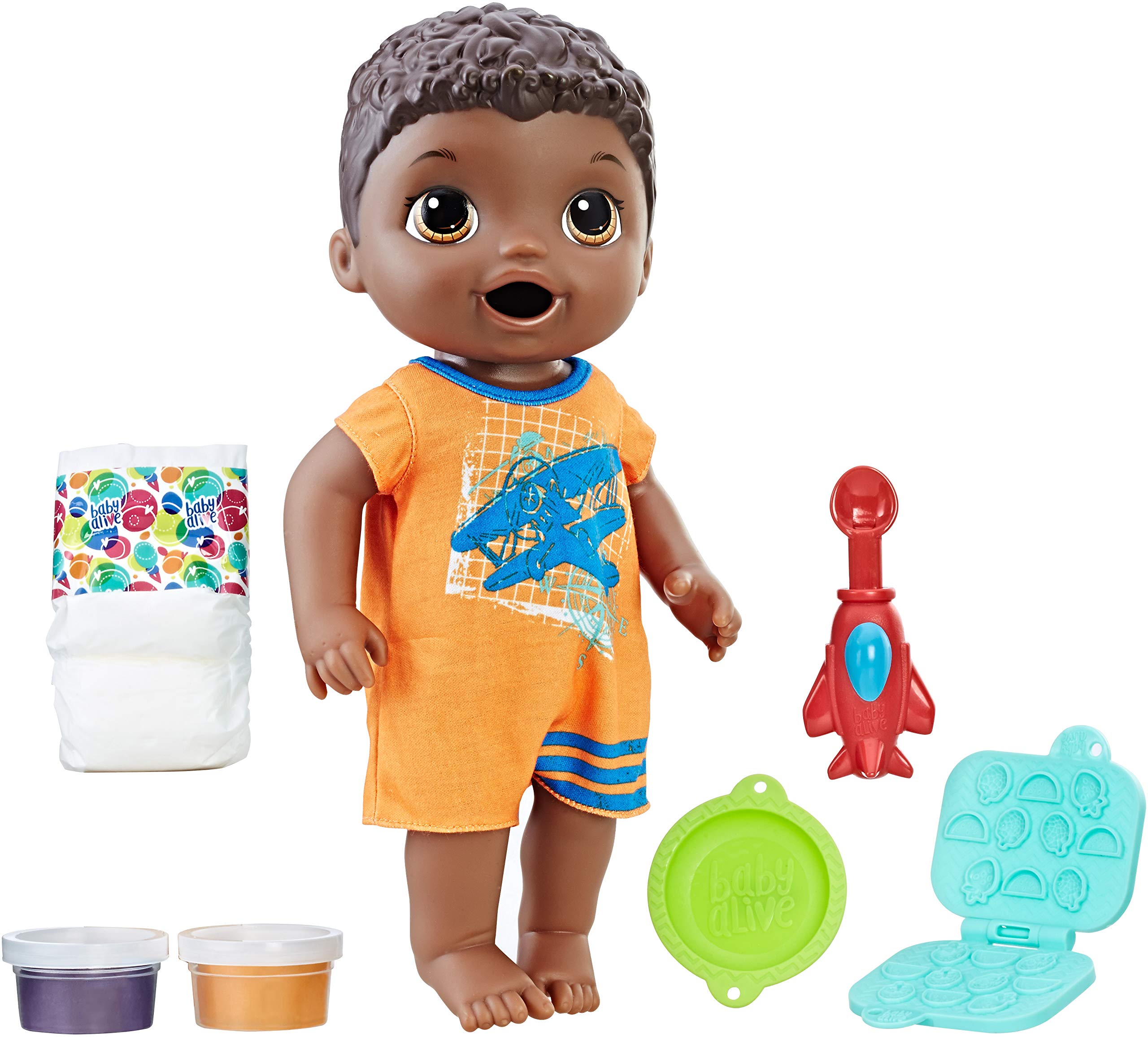 Buy Hasbro Baby Alive Boy Doll Snackin' Luke, African American Online