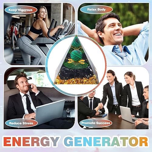 Miniatura 7 de Orgone Pyramid Crystal Healing Stone Energy Generator Healing Crystals Chakra Crystal Healing Meditation Crystal Sphere Orgonite Crystal Pyramid