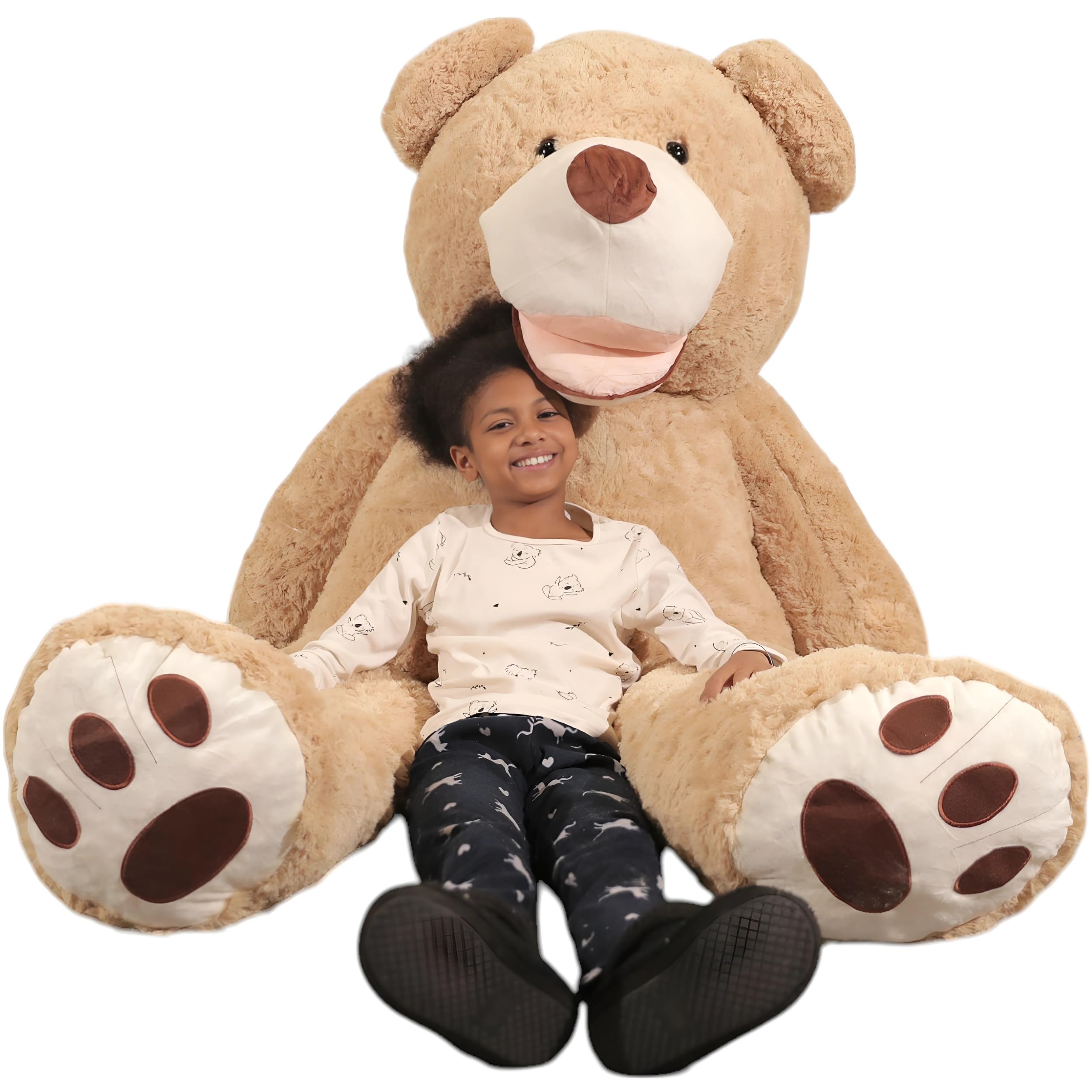 bananair - Oso Peluche Gigante 130 a 340 cm - Fabricado en Francia, Certificado CE - Ultra Suave y Esponjoso, Peluche Grande Abrazos Asegurados Cumpleaños y Otras Celebraciones (200 cm)