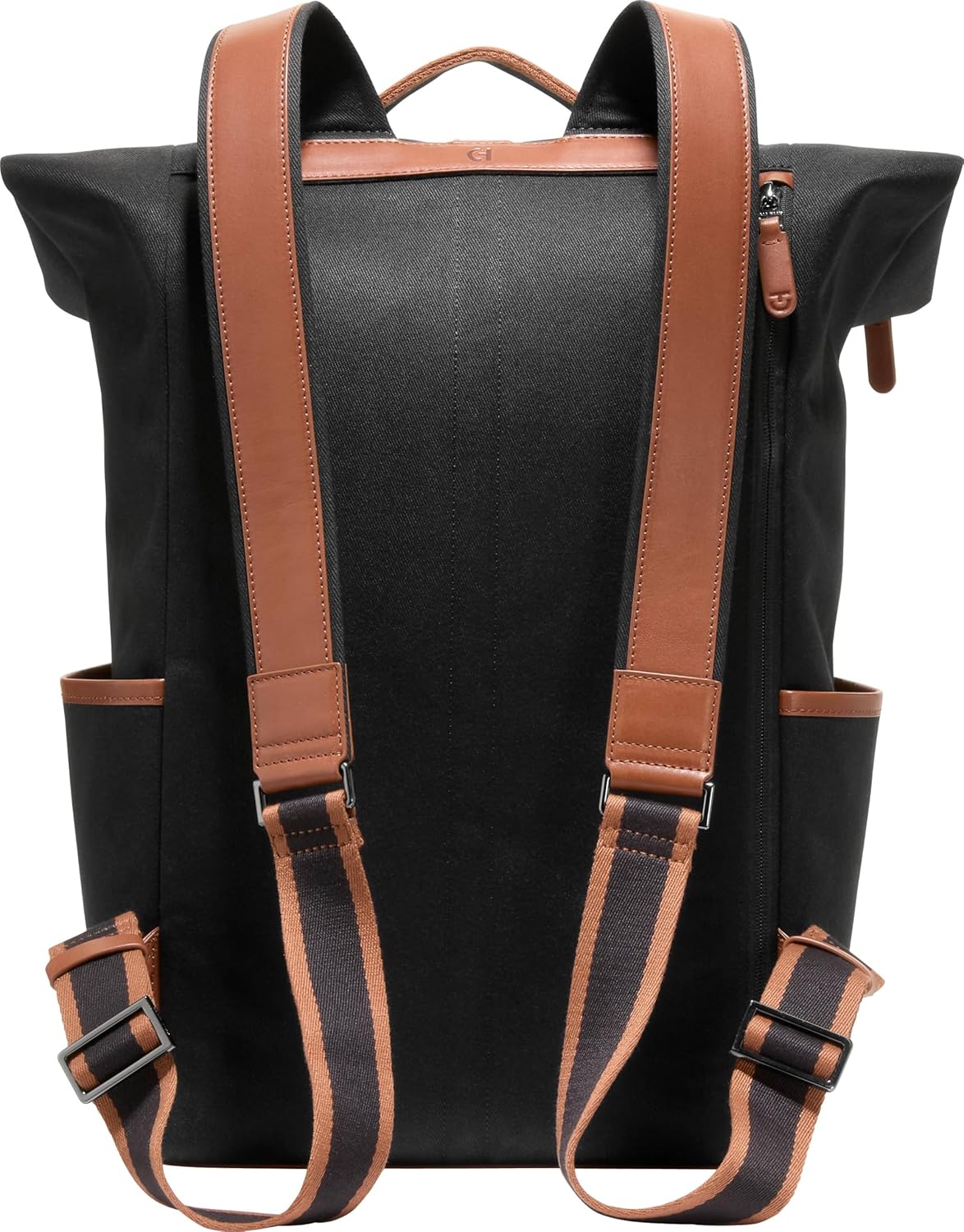 Cole Haan Men's Judson Brushed Twill Backpack, Black/New British Tan