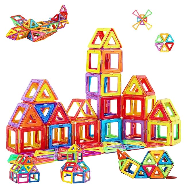 morkka Bloques Magnéticos 65 Piezas - Juego Stem 3D para Niños +3