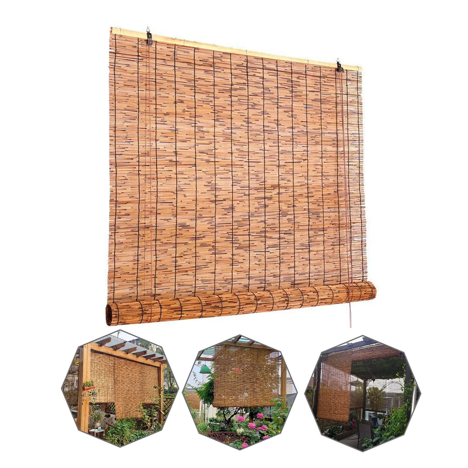 Store romain en bambou anti-UV imperméable pour fenêtre de balcon