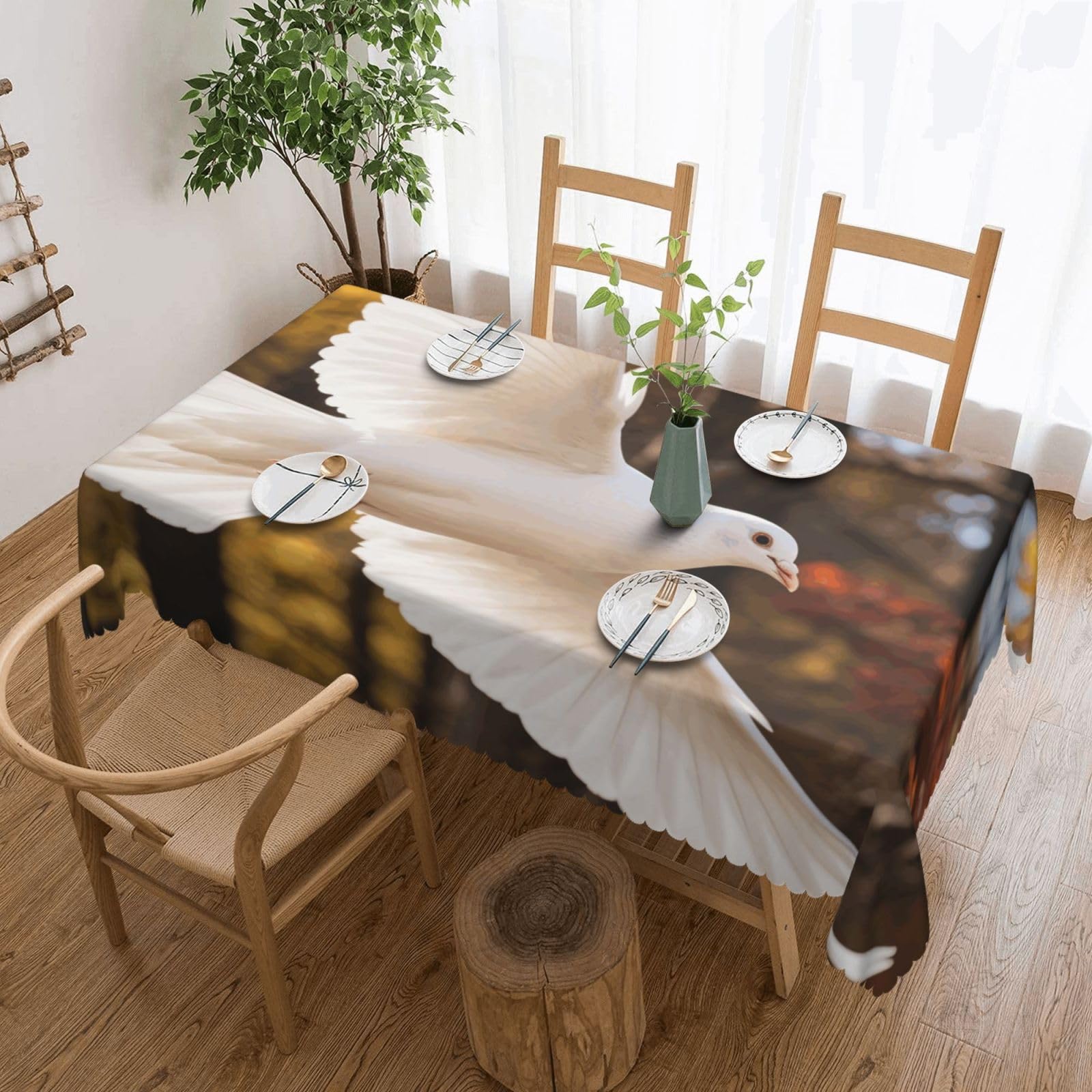 FekiLoot Rectangle Tablecloth 54 X 72 Inch, Classic Stain ‎Resistant Table Cloth Reusable Washable Table Cover Animal Tabletop Decor for Kitchen Dining Party Indoor Outdoor Use