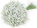 DEEMEI 6 PCS Babys Breath Artificial Flowers Fake Babys Breath Flowers Artificial Bulk White Gypsophila Bouquets Real Touch Faux Flowers for Wedding Floral Arrangement Party Home Decoration