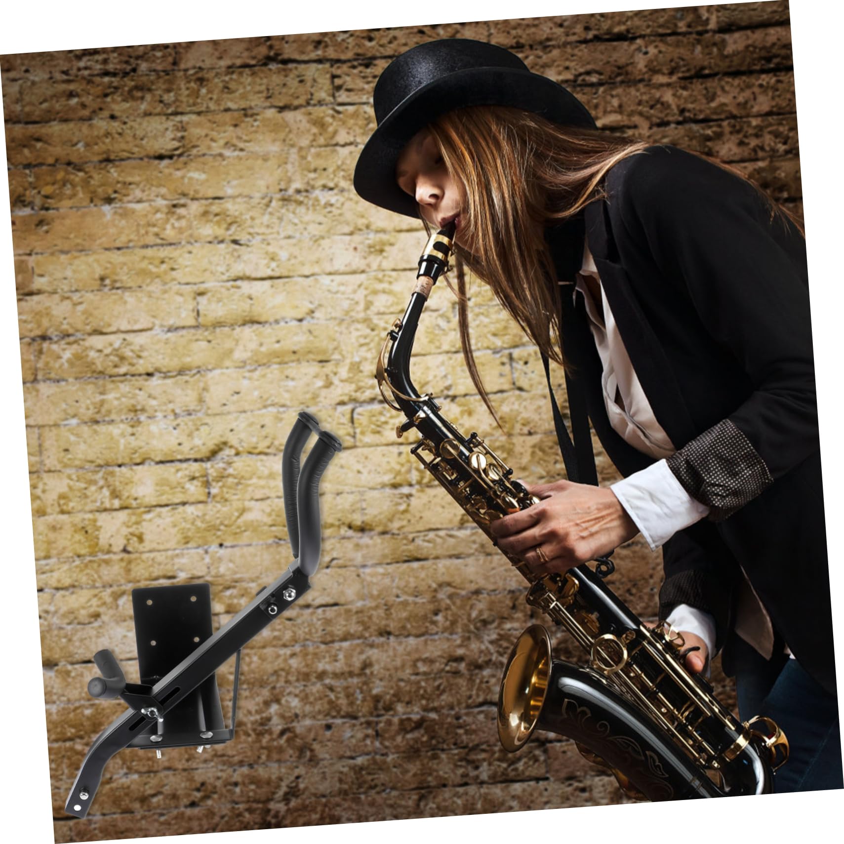 YARNOW Saxofono Portatile Compatto per Saxofono Tenore Design Ergonomico e per Musicisti e Appassionati Jazz