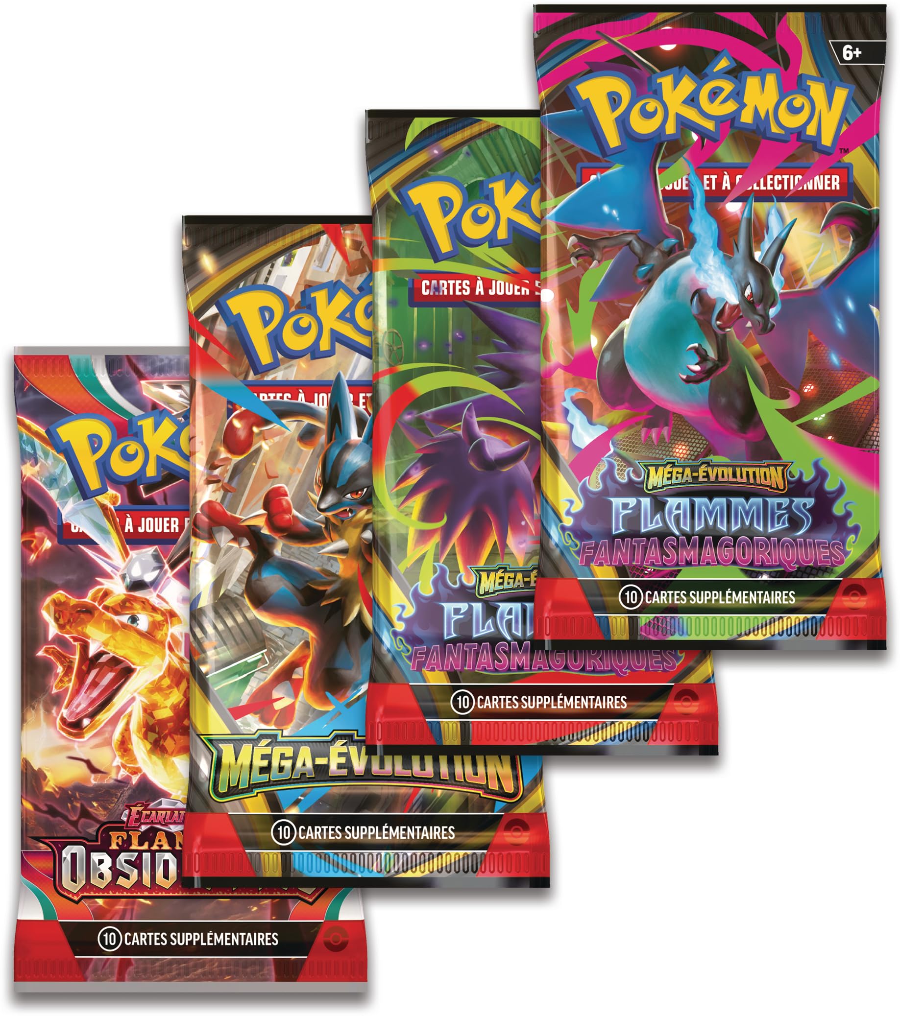 Pokémon : Boîte Méga-Dracaufeu X-ex (4 boosters et 1 Carte Promo Brillante)