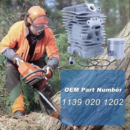 Miniatura 5 de AUMEL Kit de pistón de cilindro de 1.575 in para motosierra Stihl MS211 MS 211C MS181C 1139 020 1202