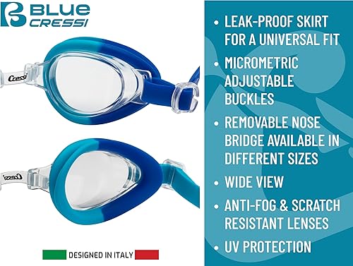 Miniatura 3 de Cressi - Gafas de natación para niños y niñas de 4 a 8 años, diseño de delfín 2.0, estrellas de mar y caballito de mar, diseñado en Italia