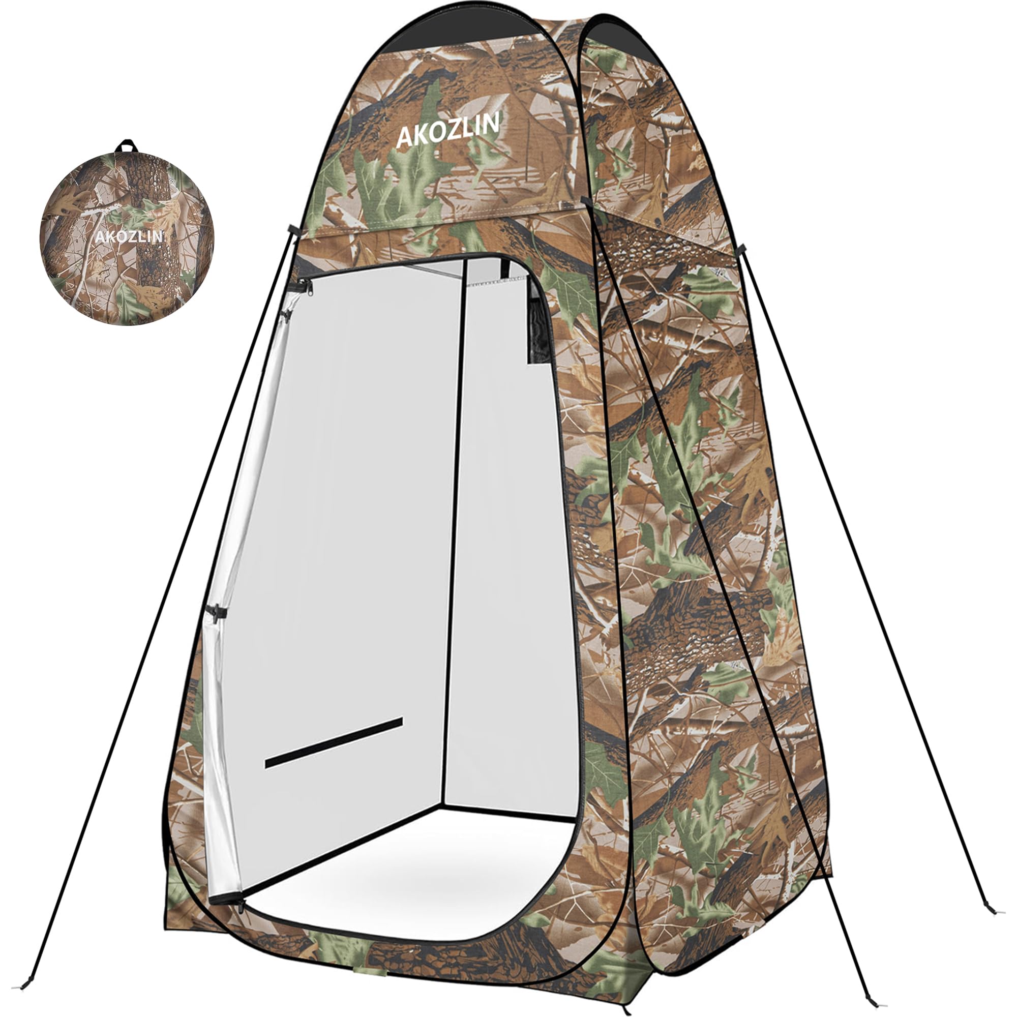 AKOZLIN Portable Pop Up Shower Privacy Shelters Instant Tent Dressing Changing Outdoor Camping Toilet Tent Camouflage