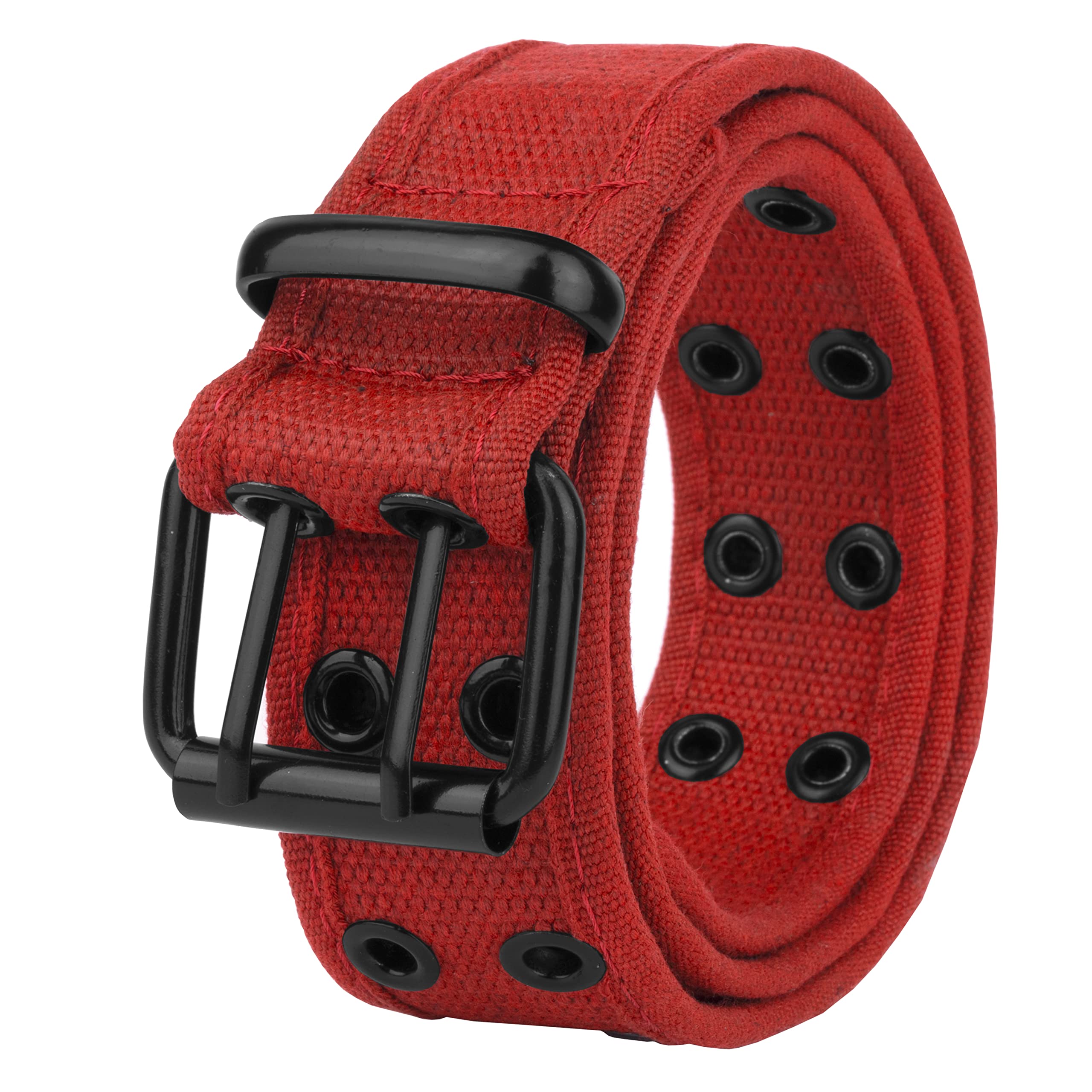 Canvas Double Grommet Hole Belt 12 Colors
