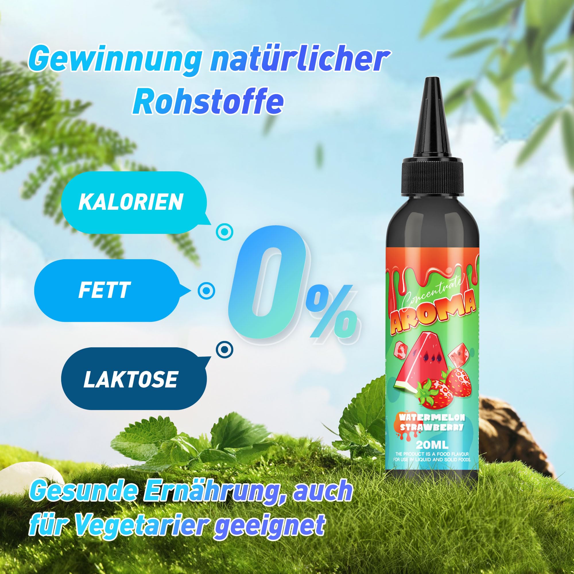 FURUN Koncentrat Aromatyczny 20 ml (w butelce 120 ml) – Zapach do gotowania, pieczenia, napojów (Truskawka)