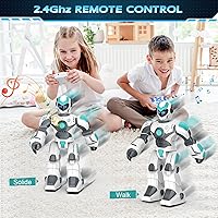 Vista 5 de VATOS Remote Control Robot for Kids Extra Large, 15.4" Programmable RC Robot Toy with Sing Dance, Gesture Sensing & Voice Control Rechargeable Smart