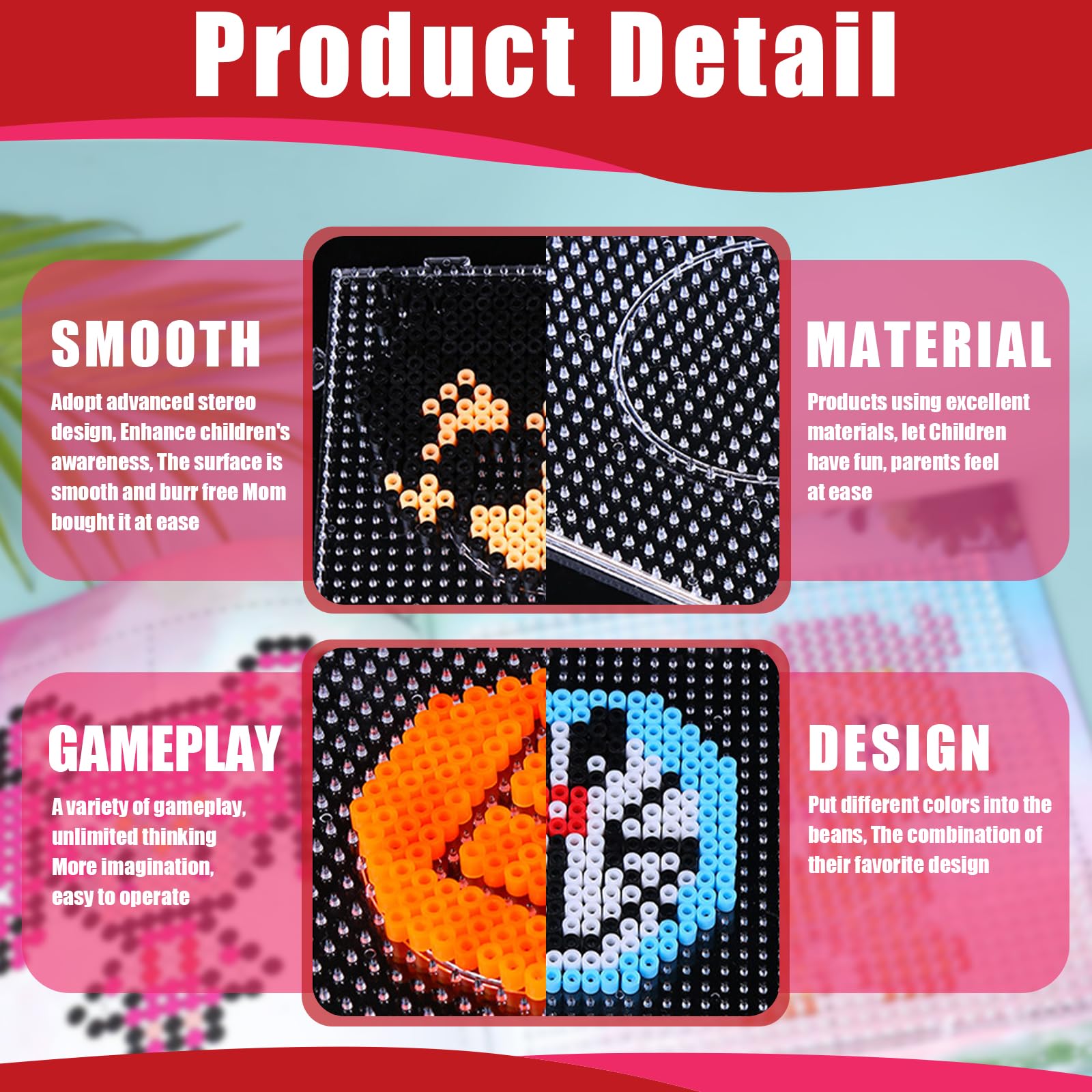 4Pcs Creative Beads Boards Sorting Game - Image 3