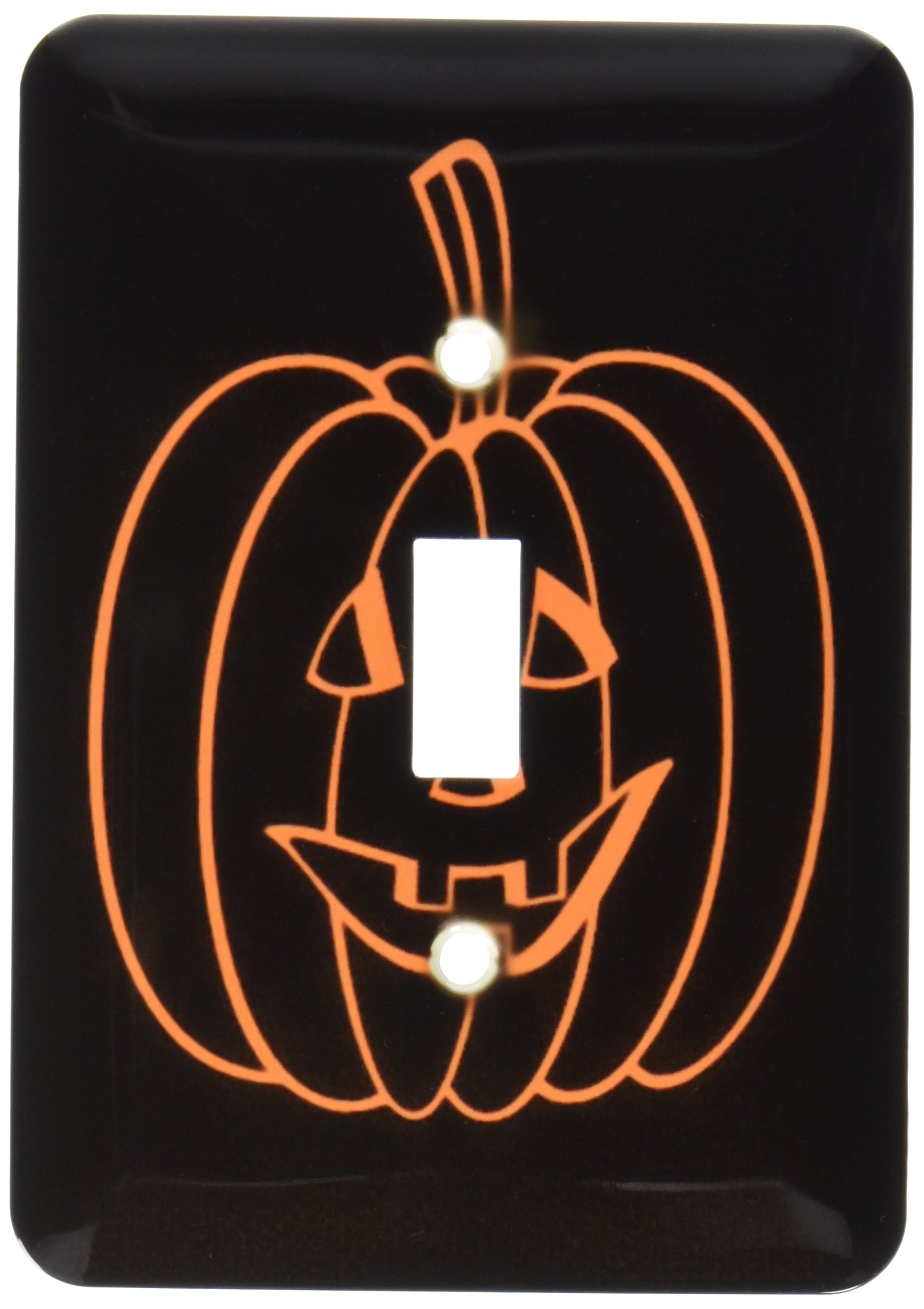 Interrupteur à baïonnette citrouille Halloween orange noir 3dRose LSP_27868_1 mural