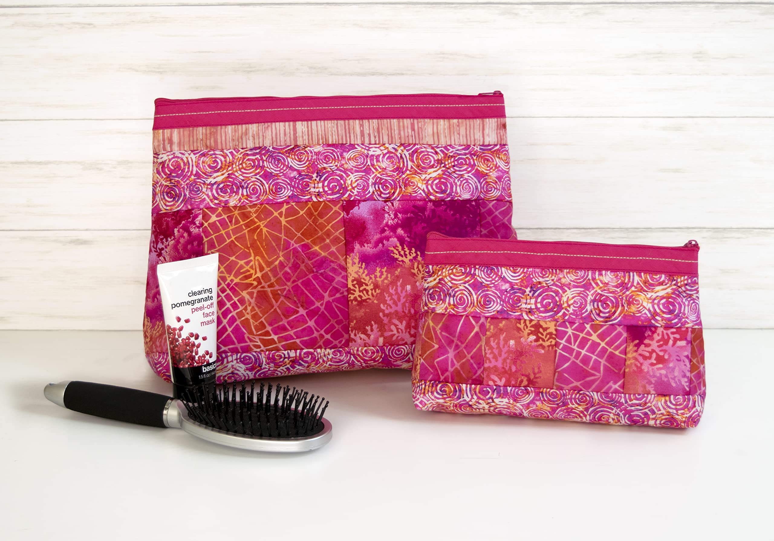 June Tailor Bolsas de cosméticos (2) Kit de costura, cremallera rosa
