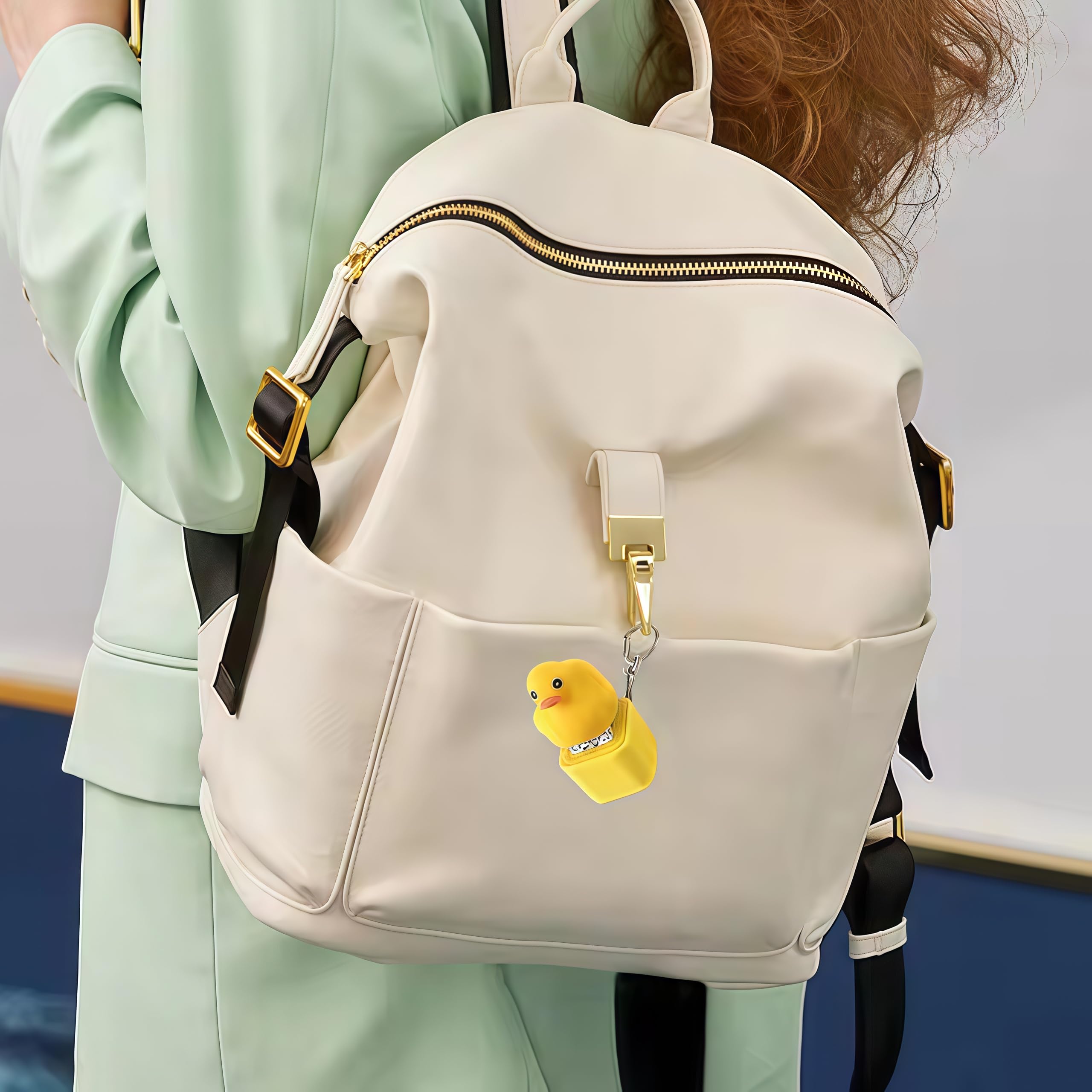 Duckys Quacking Fidget Toy - Duckeys Duck Keychain Fidget Toy with Quacking Sound & Colorful Lights, Portable Duck Quacking Keychain for Stress & Anxiety Relief Fun Sensory Toy 3