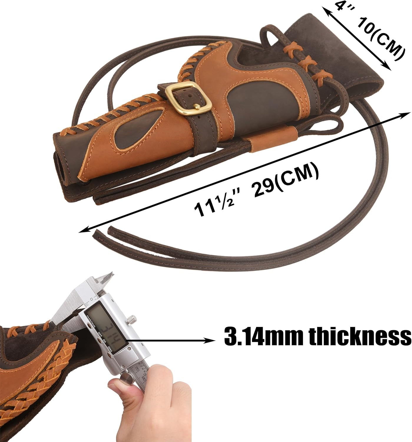 WAYNE'S DOG Leather Western Gun Holster, Cowboy Holsters for Revolvers Fit 4" to a 6" Barrel