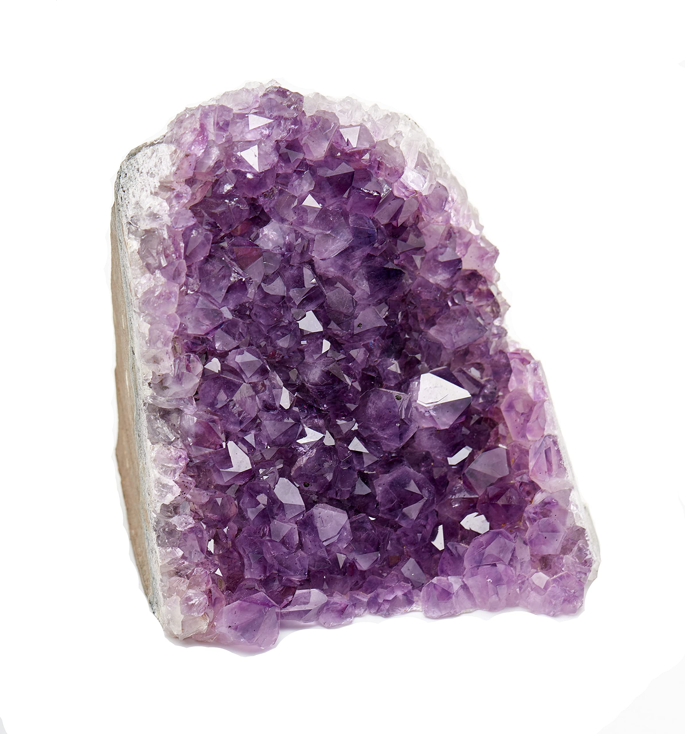 SAMSARI 0.7 to 0.9 kg Amethyst Crystal Geode From Uruguay, 10 to 15 cm Height, Natural Large Amethyst Cluster Rock