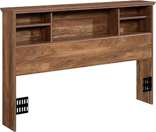 Sauder River Ranch Bookcase Headboard Full/Queen with Shelves & Wireless Charging - Sindoori Mango Finish