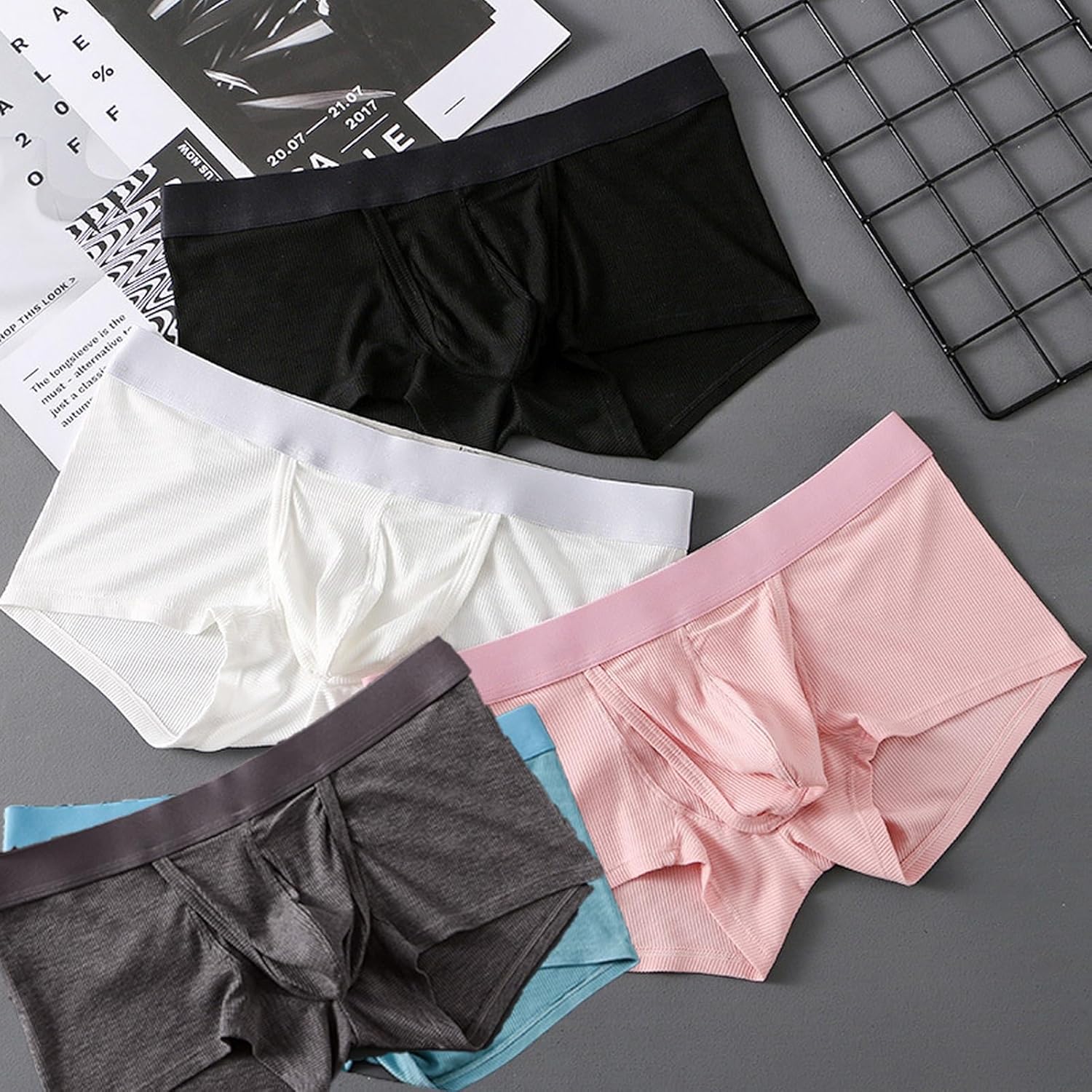 Men Sexy Underwear Open Front Boxers Shorts Penis Pouch Soft Panties Sports Underpants