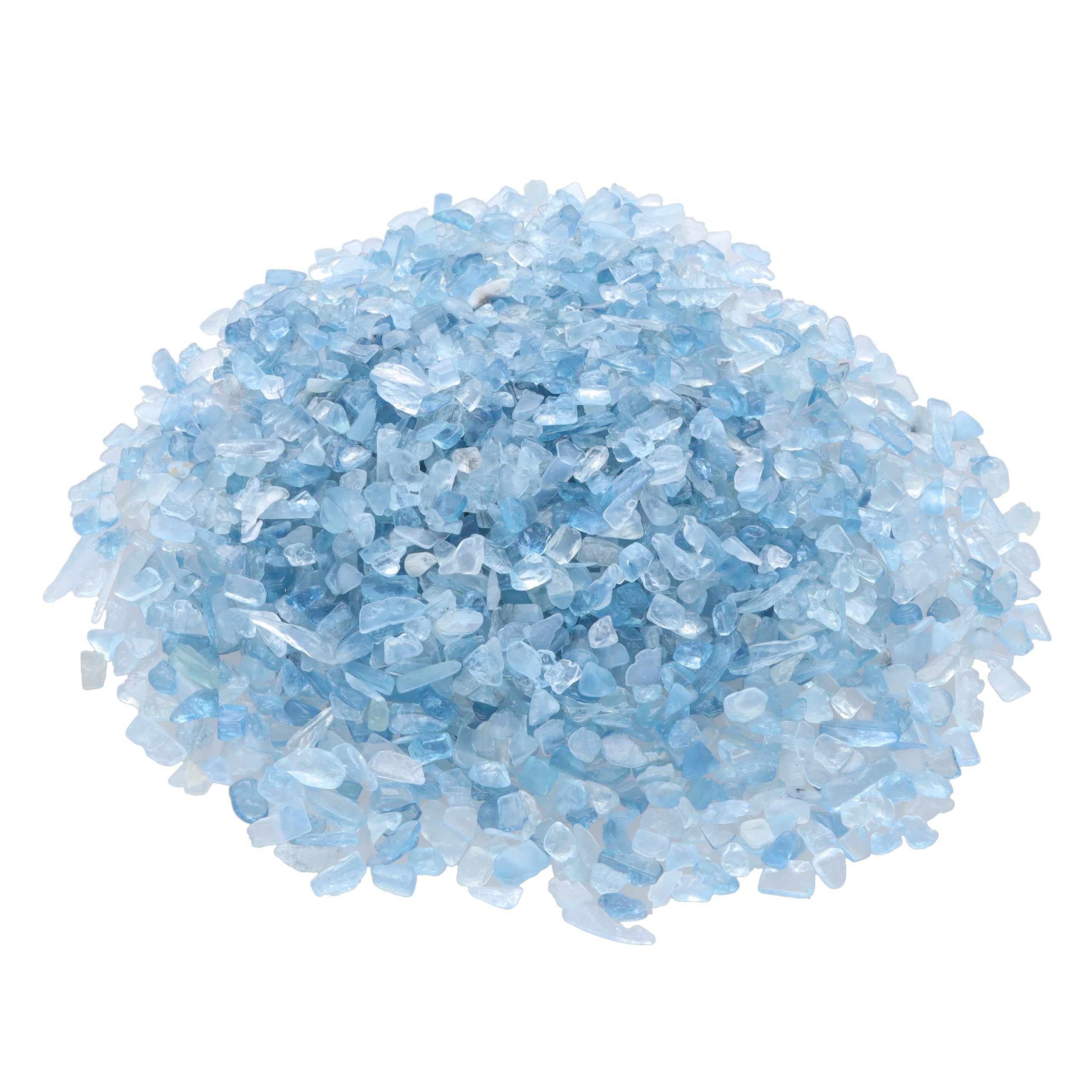 Akwamaryn mini kamienie bębnowe, 100 g, kamienie szlachetne, kamienie | Wraz z kartą kamieni szlachetnych | średnica 4-9 mm | 100% naturalny