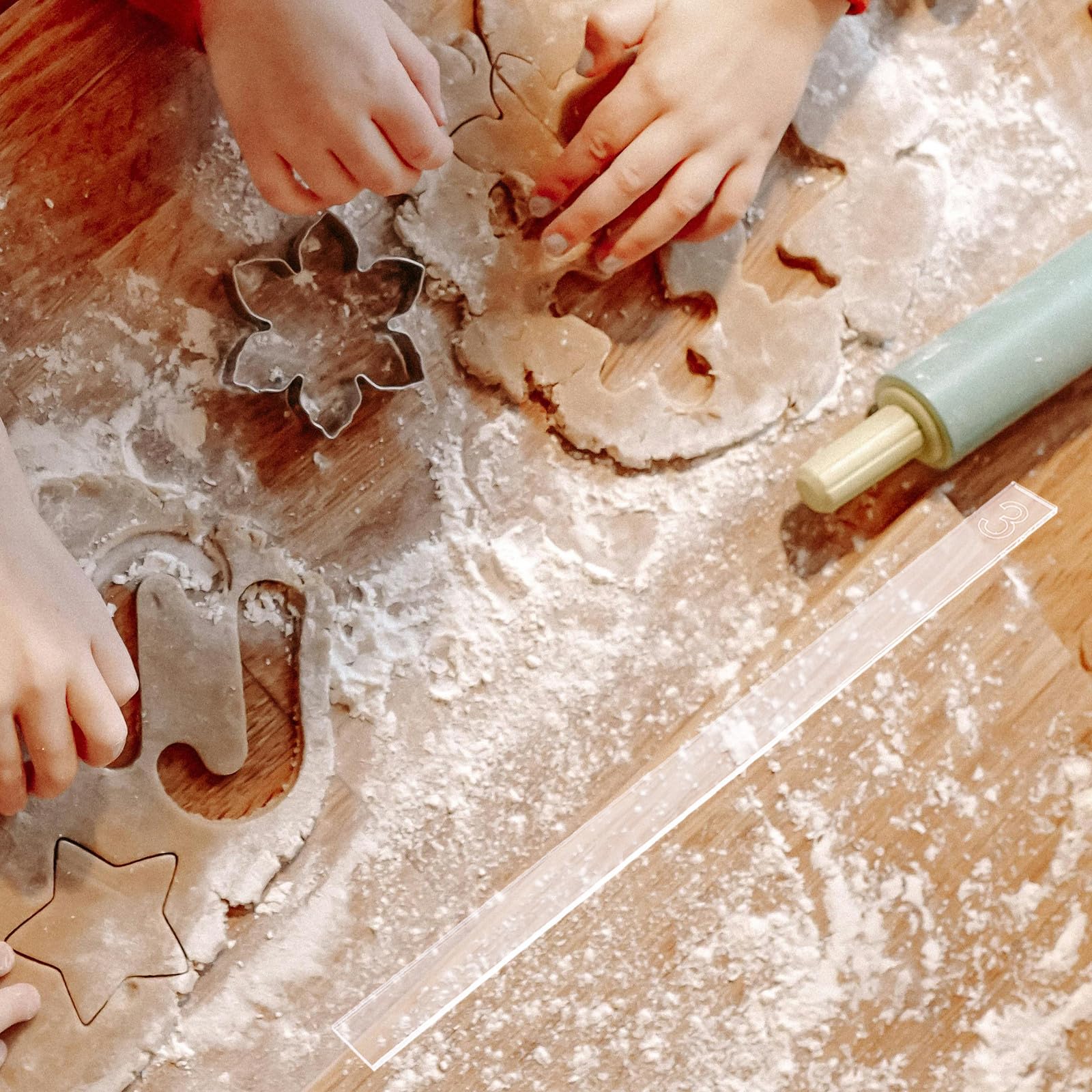 Righello di Spessore per Biscotti in Acrilico 2 Pezzi, Leggero e Facile da Usare, per Pasticceria Professionale e Negozi di Dessert