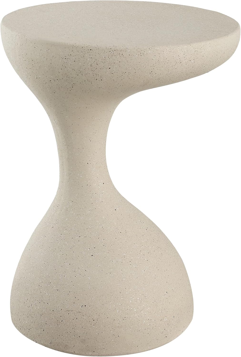 JONATHAN Y TBL1110B Boracay 19.75" Modern Minimalist Indoor/Outdoor Resin Drink Table, Pedestal, Contemporary, Mid-Century, Art Deco, Bohemian, Patio, Garden, Bathroom, Living Room, Cream Terrazzo