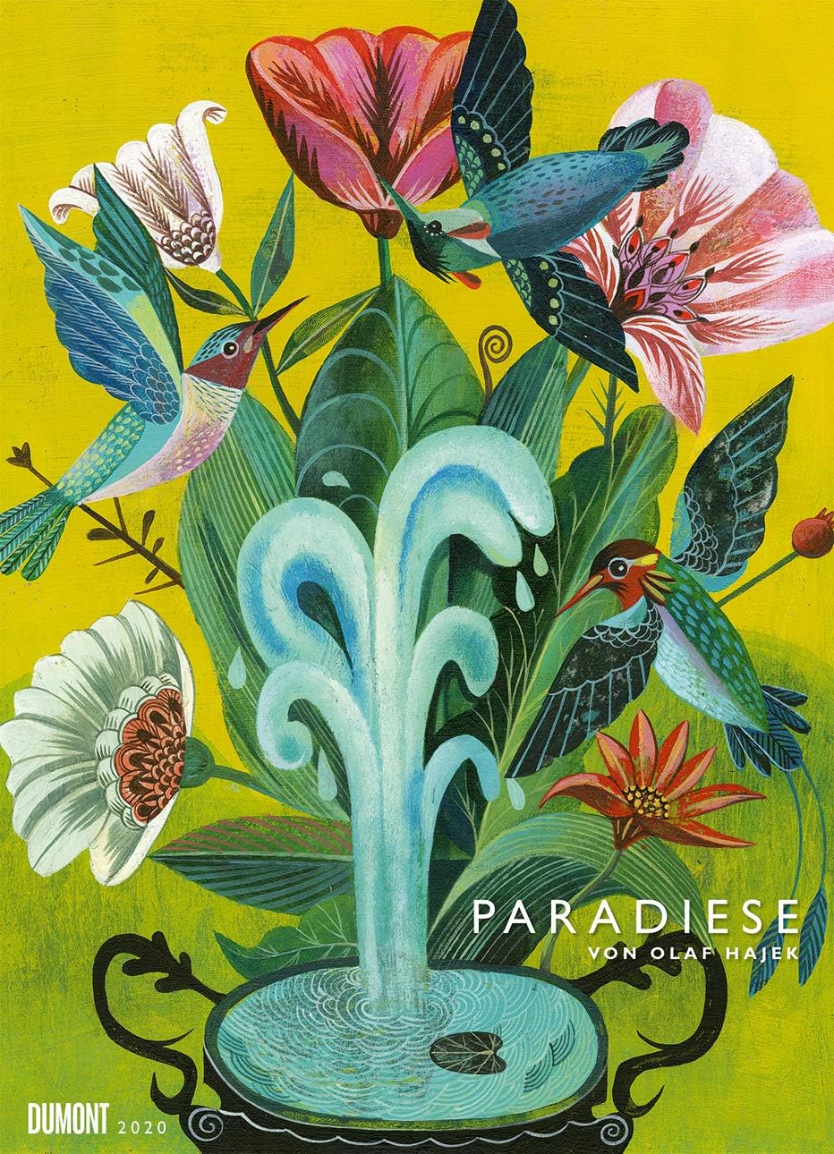 Olaf Hajek: Paradiese 2020 - DUMONT Kunst-Kalender - Poster-Format 49,5 x 68,5 cm