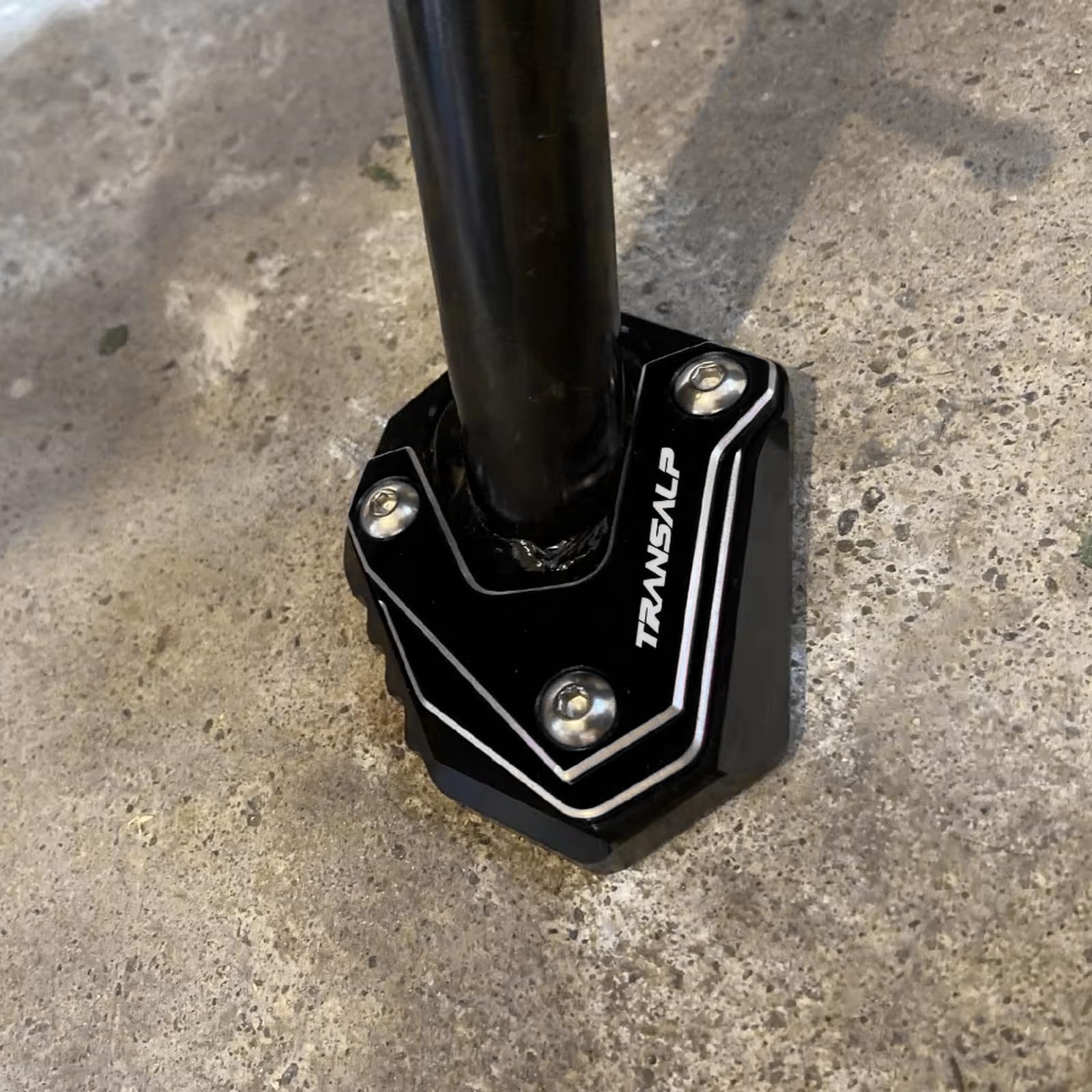 Per TRANSALP XL600V XL650 XLV 600 650 700 Accessori Moto CNC Cavalletto Laterale Supporto Estensione Piastra (Nero)