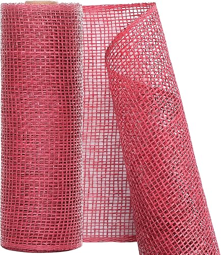Miniatura 8 de MIKIMIQI Deco - Cinta de malla decorativa de 10 pulgadas x 15 pies, suministros de corona de malla de arpillera de imitación, rollo de malla de