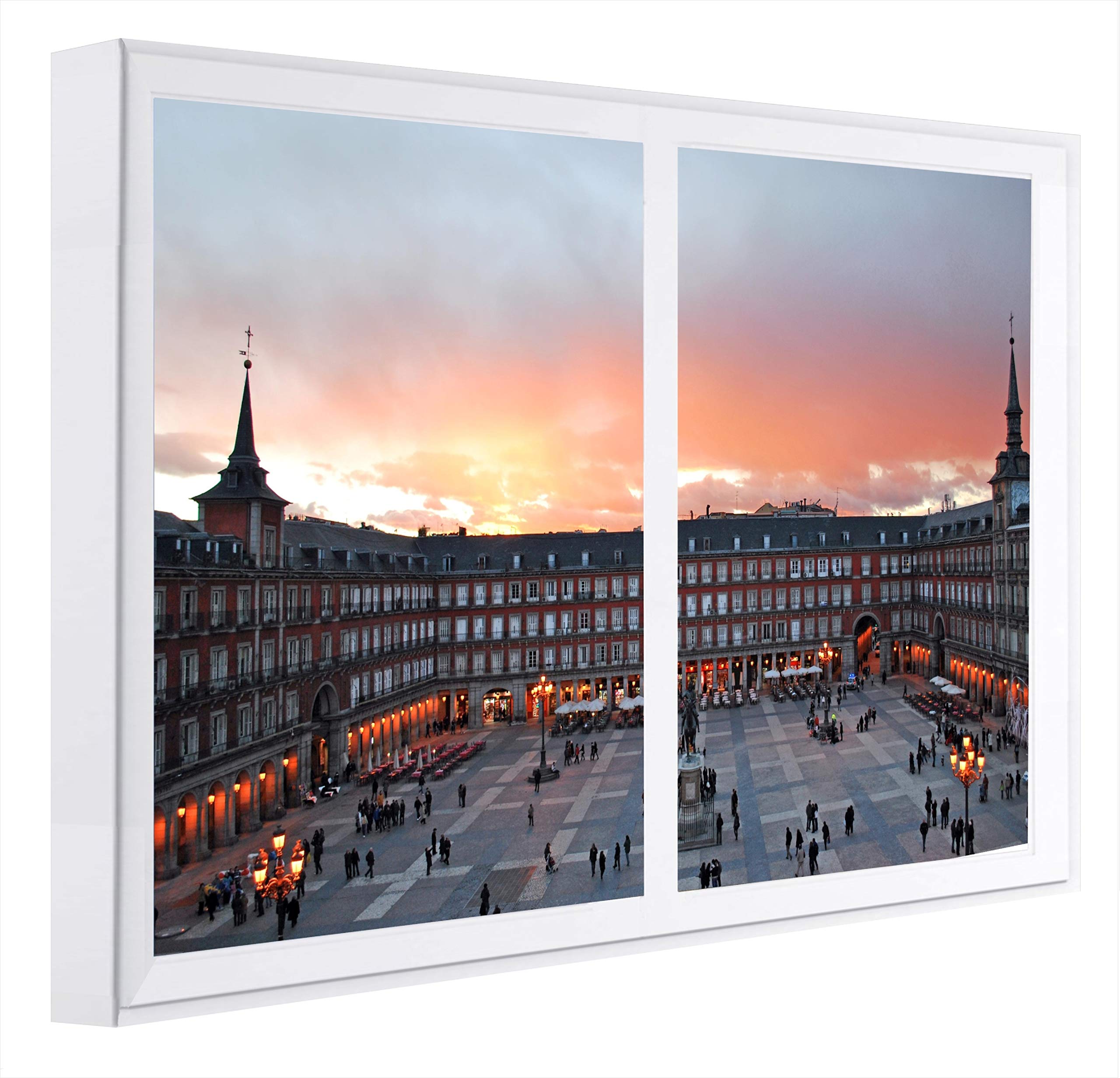 Tableaux décoratifs lumineux Plaza Mayor pour illuminer les pièces sans jour