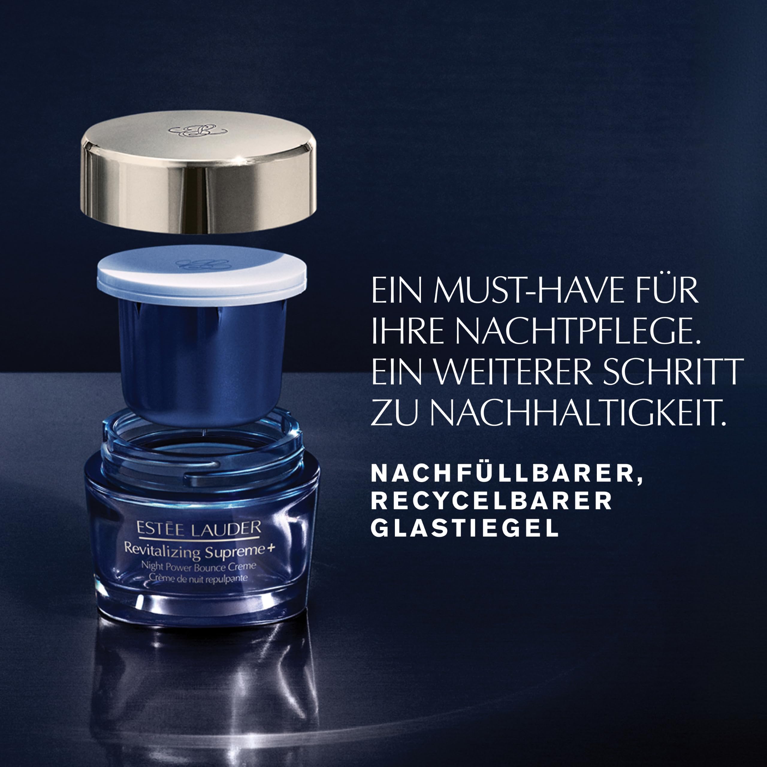 Estée Lauder Revitalising Supreme+ Night Power Bounce Cream | Nachtcreme mit Peptiden | Wirkt sichtbarem Kollagenverlust entgegen | Für straffere, geliftete Haut, 50ml