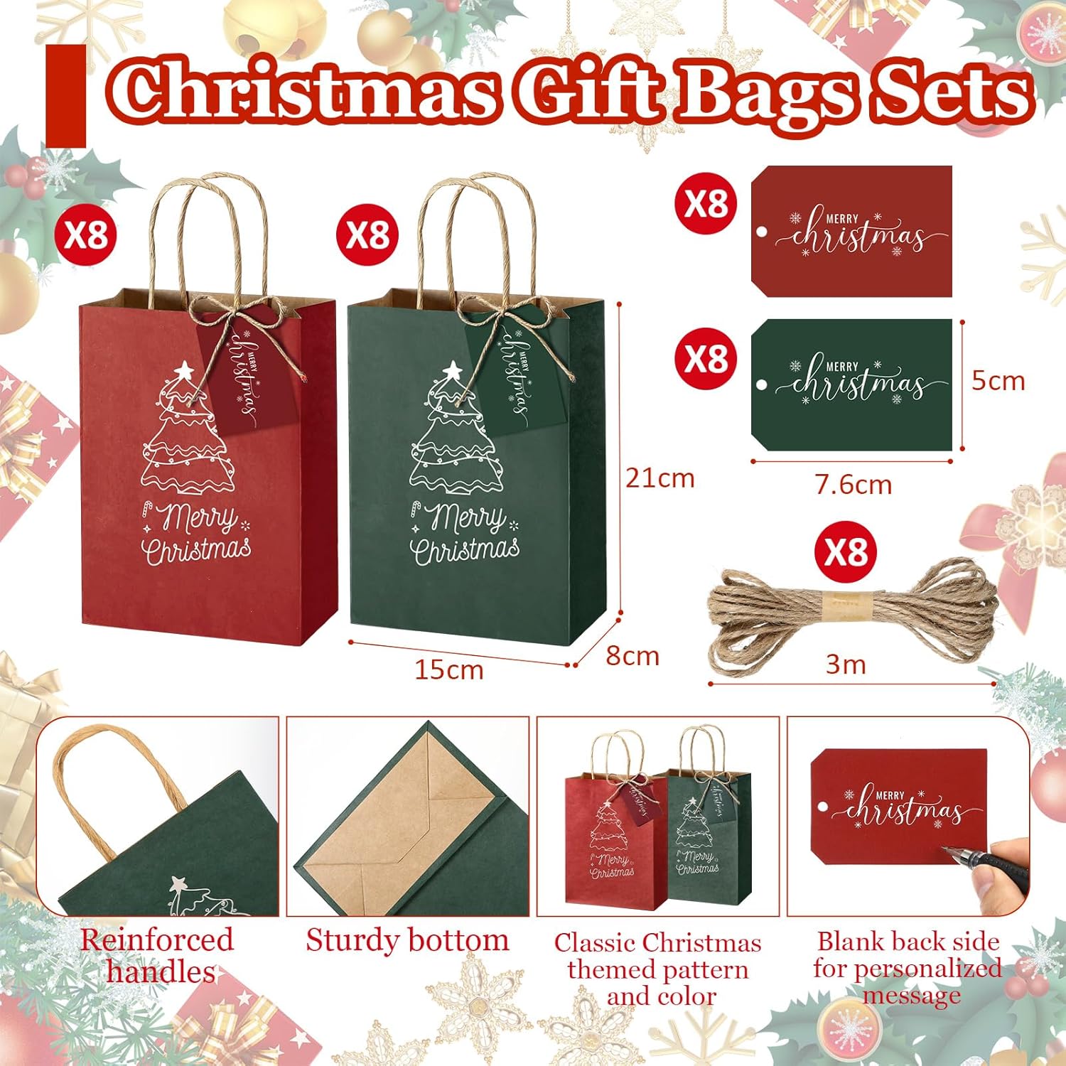 Heigble 16 Sets Christmas Gift Bulk - Christmas Plush Socks, Hand Creams, Gift Bags and Tags for Xmas Holiday Party Favors, Guests, Employees, Family, Stocking Stuffers - Image 3