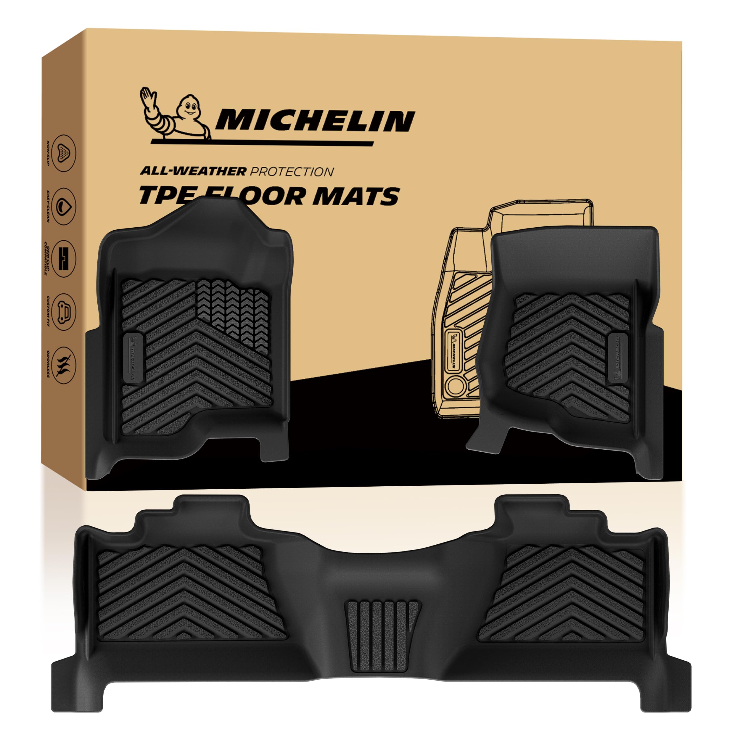 Michelin Vehicle Mats for 2007-2013 for Chevy Silverado/GMC Sierra 1500