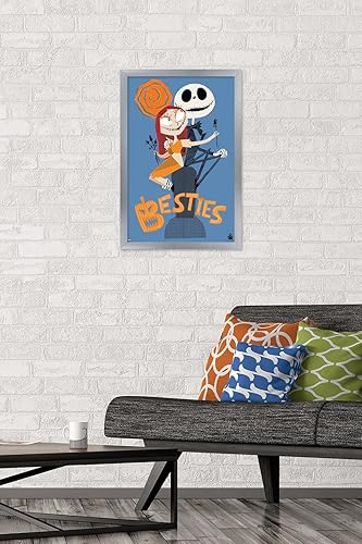 Miniatura 2 de Trends International Disney - Póster de pared de Tim Burton, The Nightmare Before Christmas - Besties, 14.725 x 22.375 pulgadas, versión enmarcada