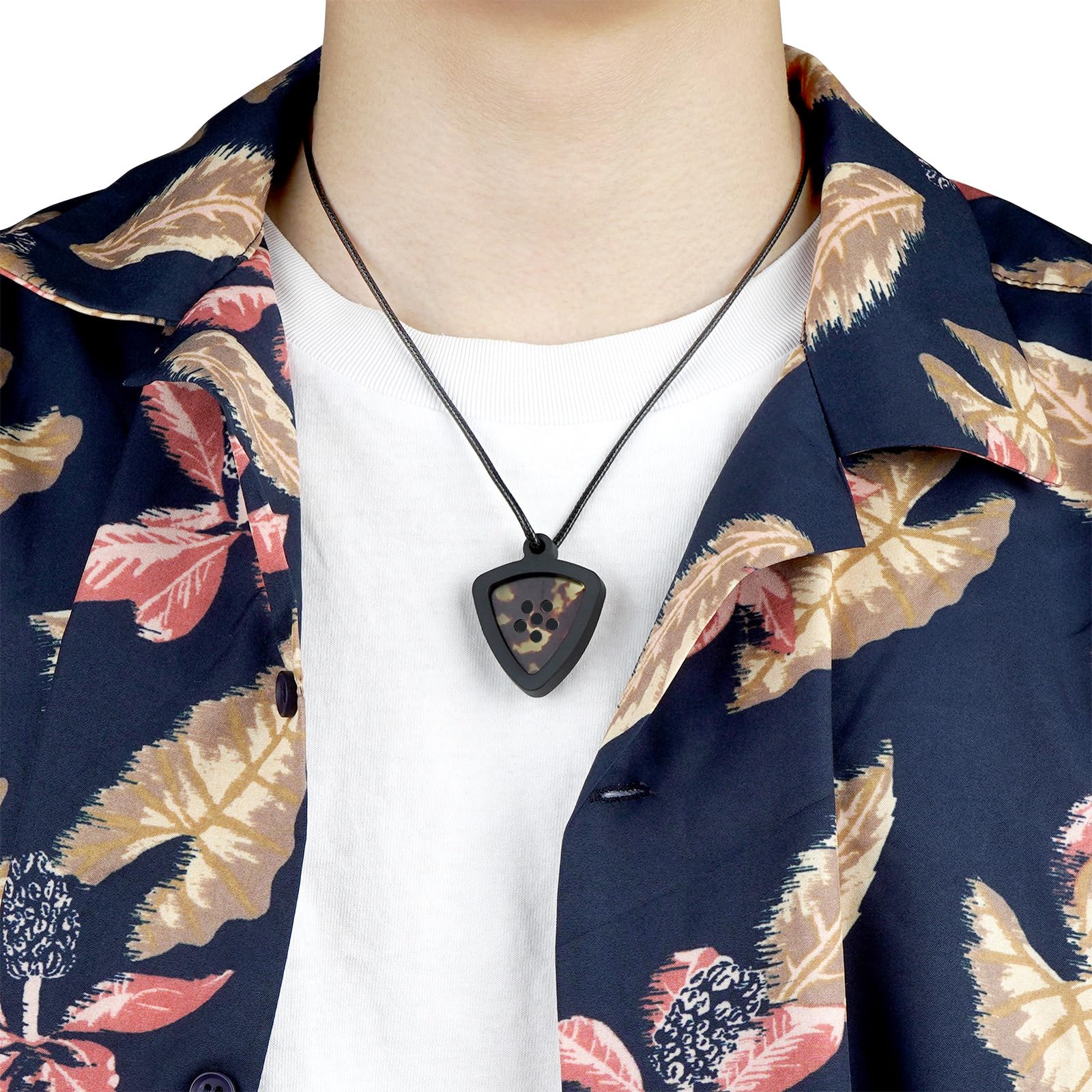 Musiin Large triangle necklace pick set, silicone guitar pick clip, pick necklace lanyard pendant - Image 4