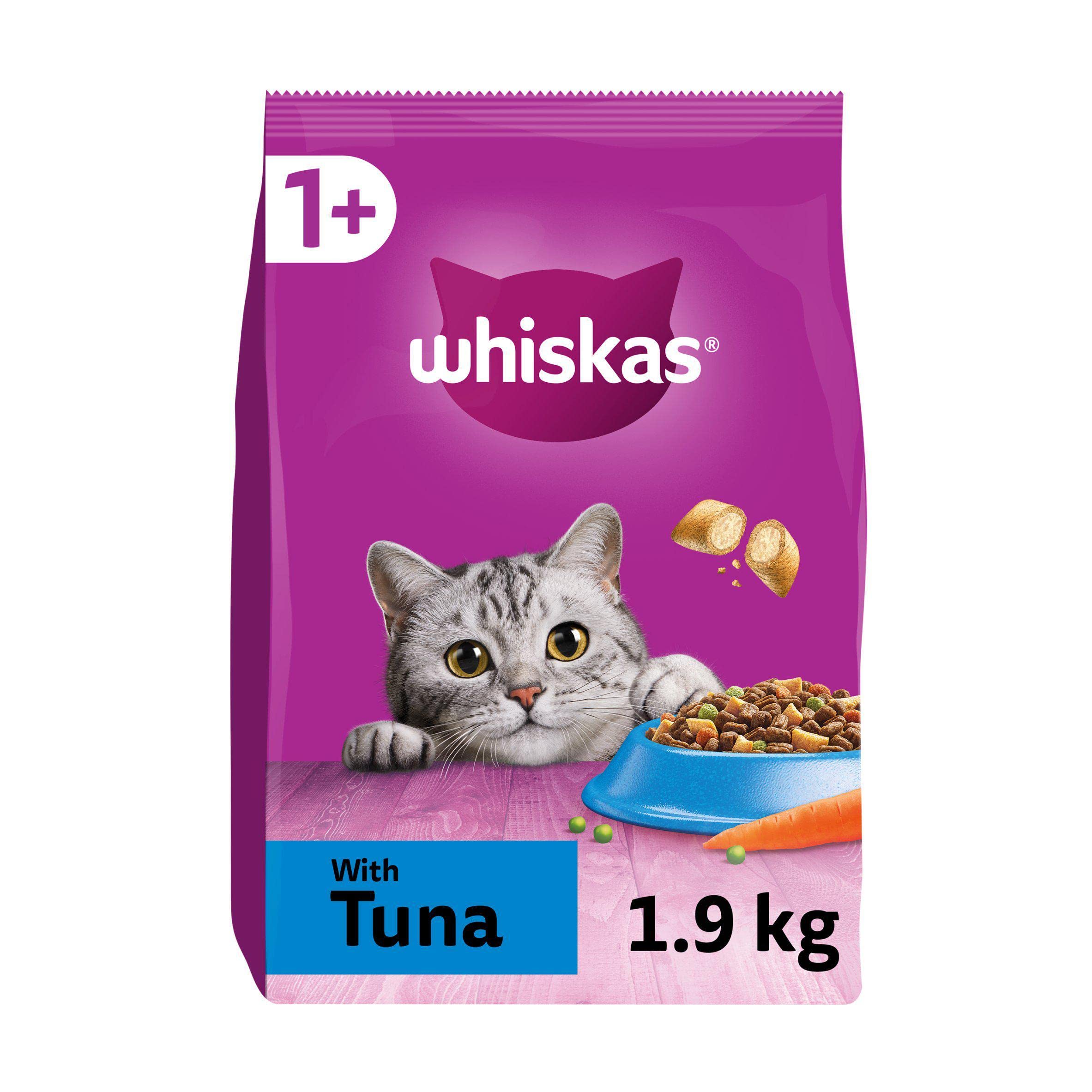 whiskas1+ Tuna, Adult Cat Dry Food, 1900g