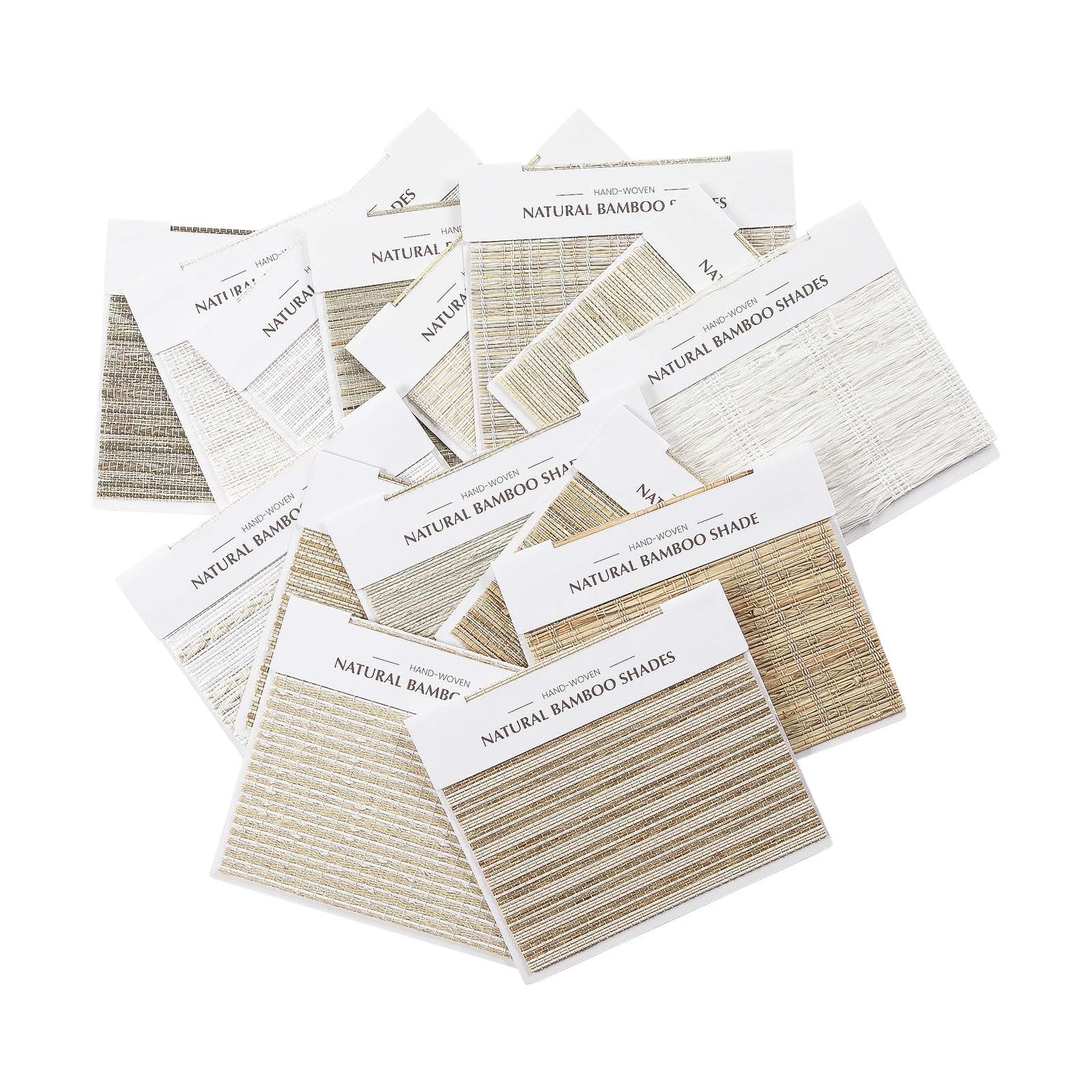 TWOPAGES Rae C Series Natural Woven Bamboo Shade Sample Book Swatches